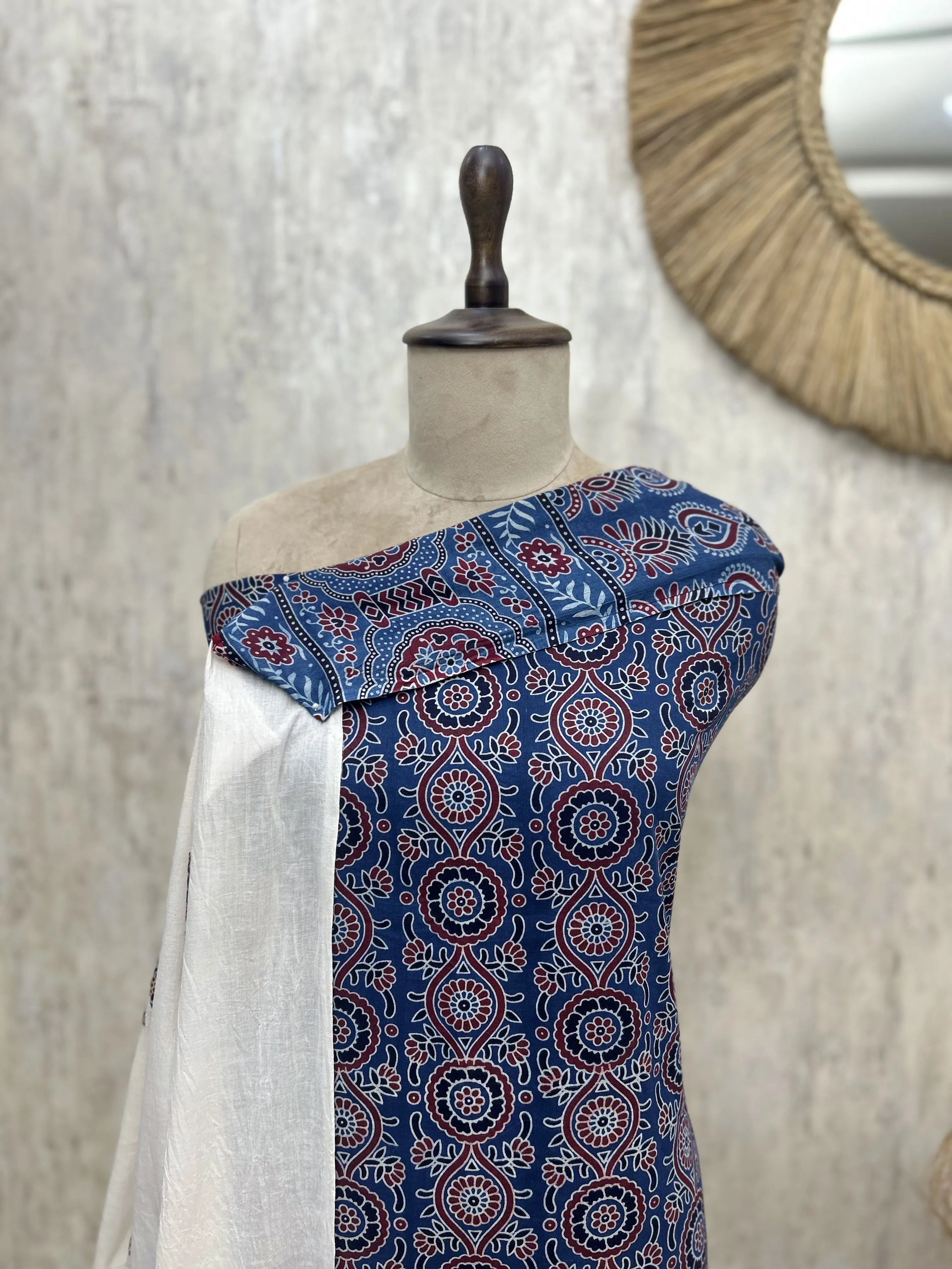Timeless Bloomscape Cotton Unstitched Suits