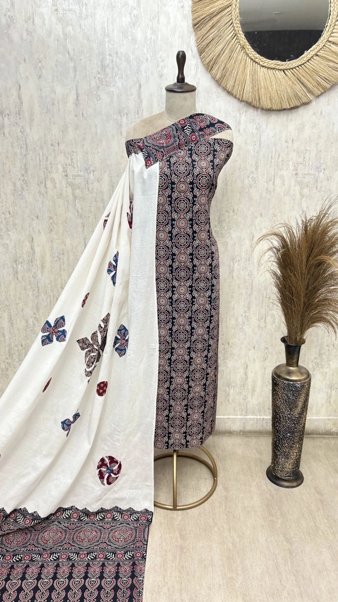 Timeless Bloomscape Cotton Unstitched Suits