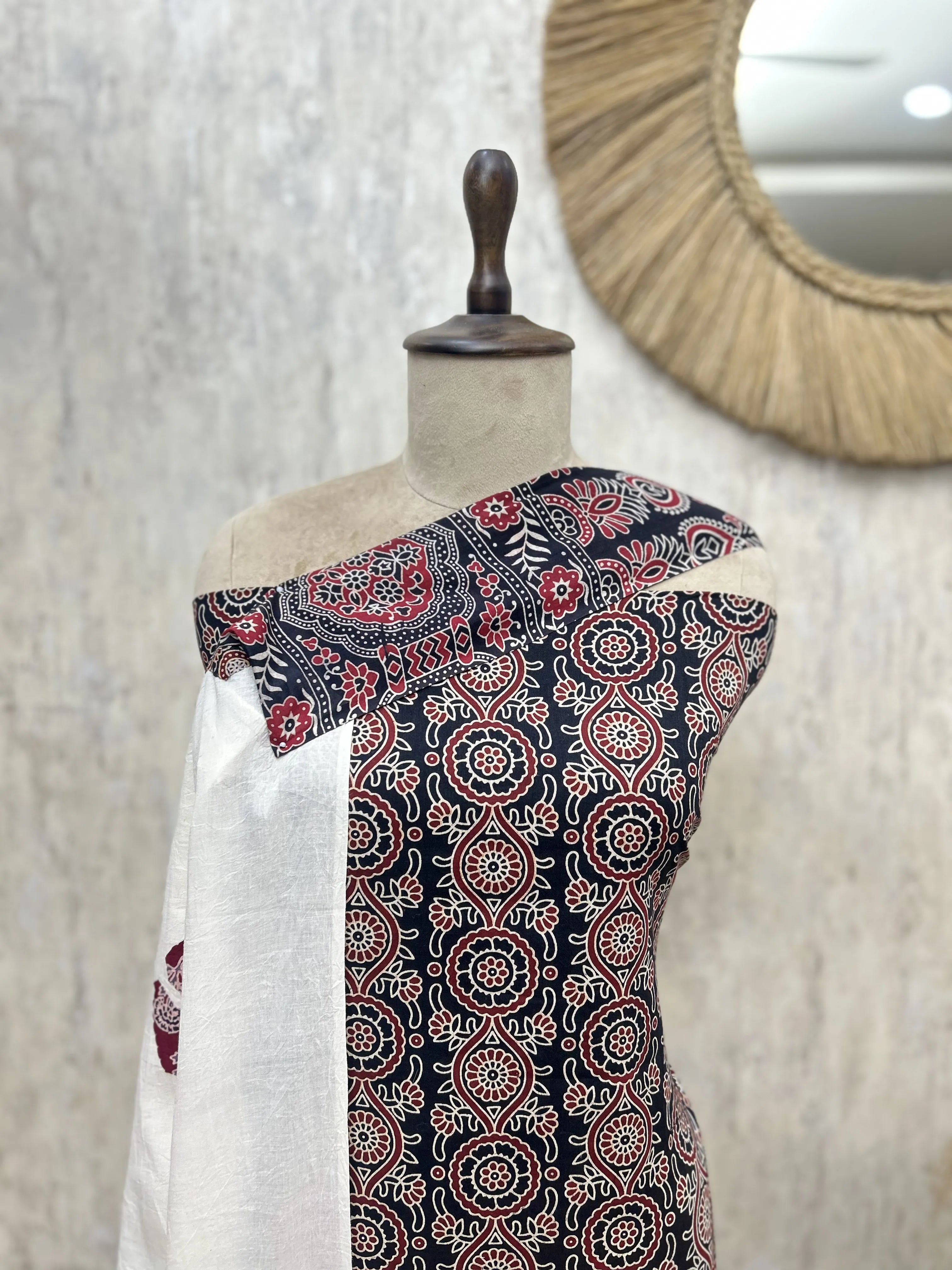 Timeless Bloomscape Cotton Unstitched Suits