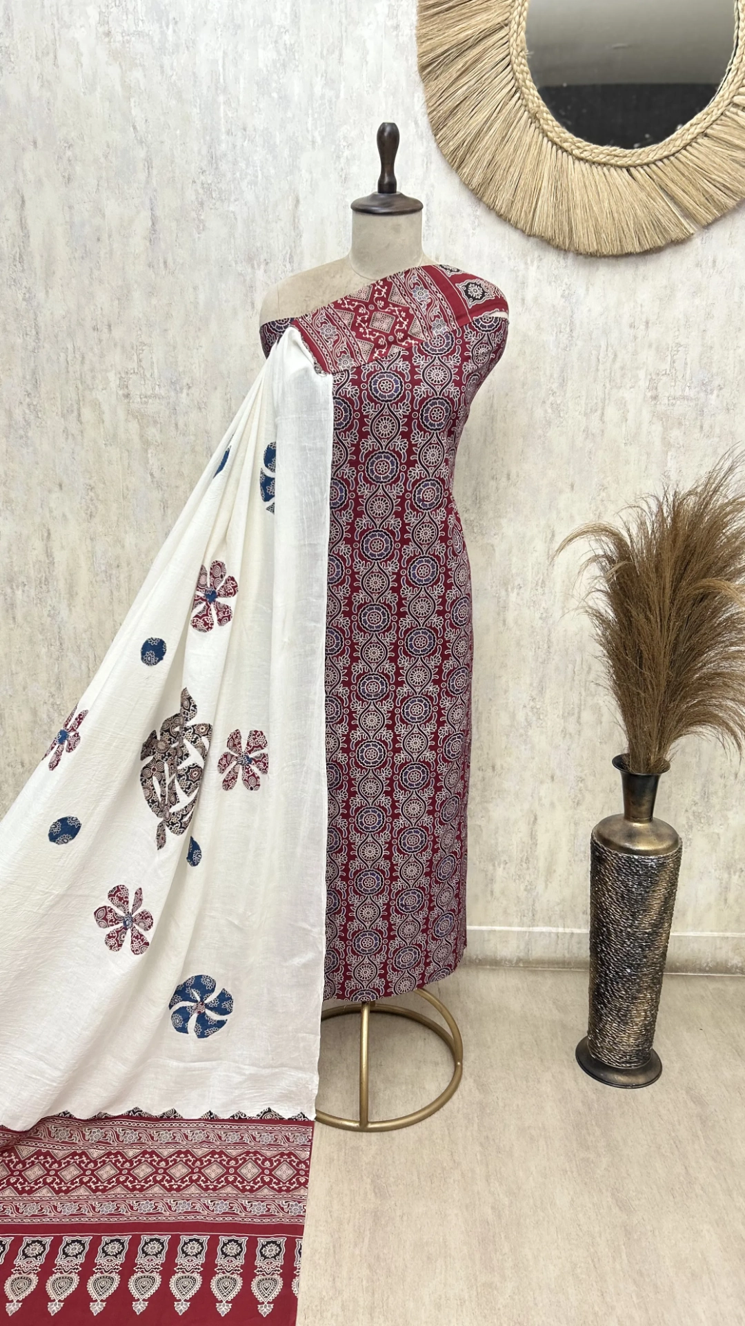 Timeless Bloomscape Cotton Unstitched Suits