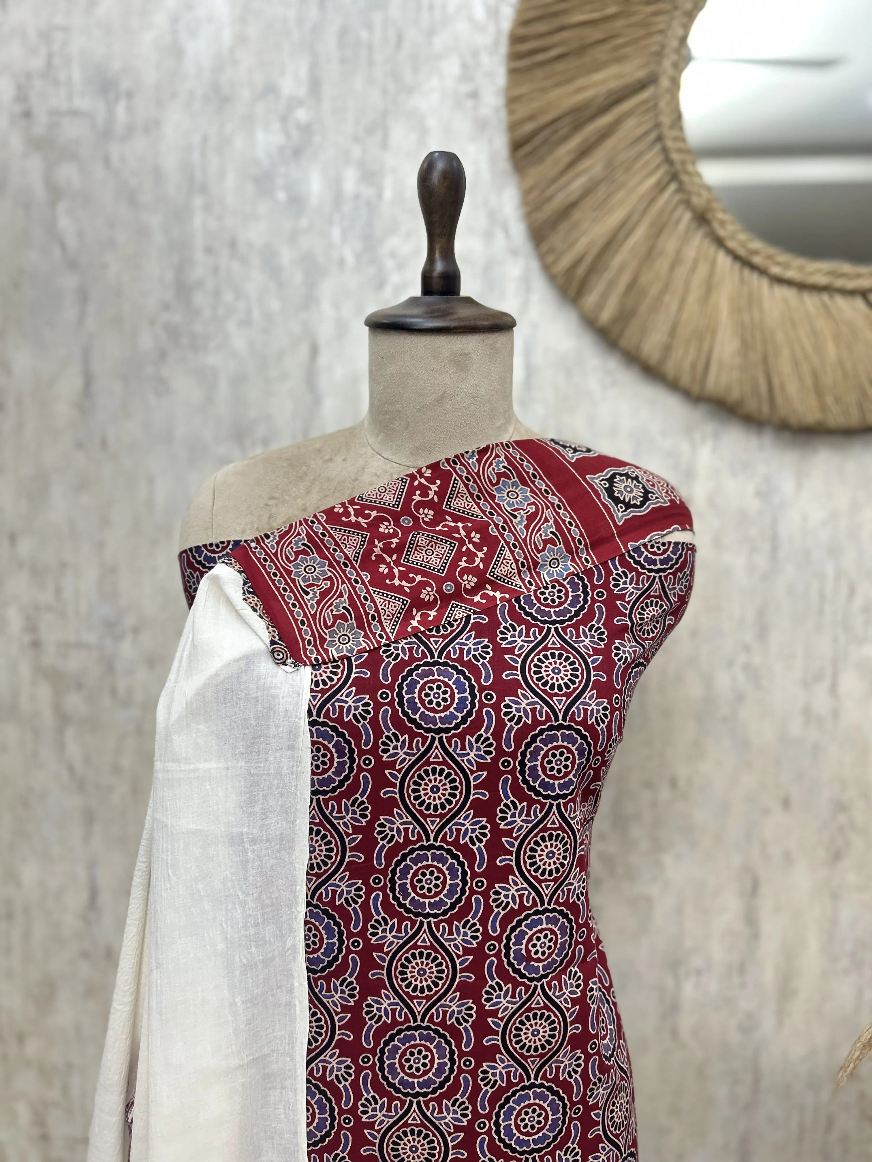 Timeless Bloomscape Cotton Unstitched Suits