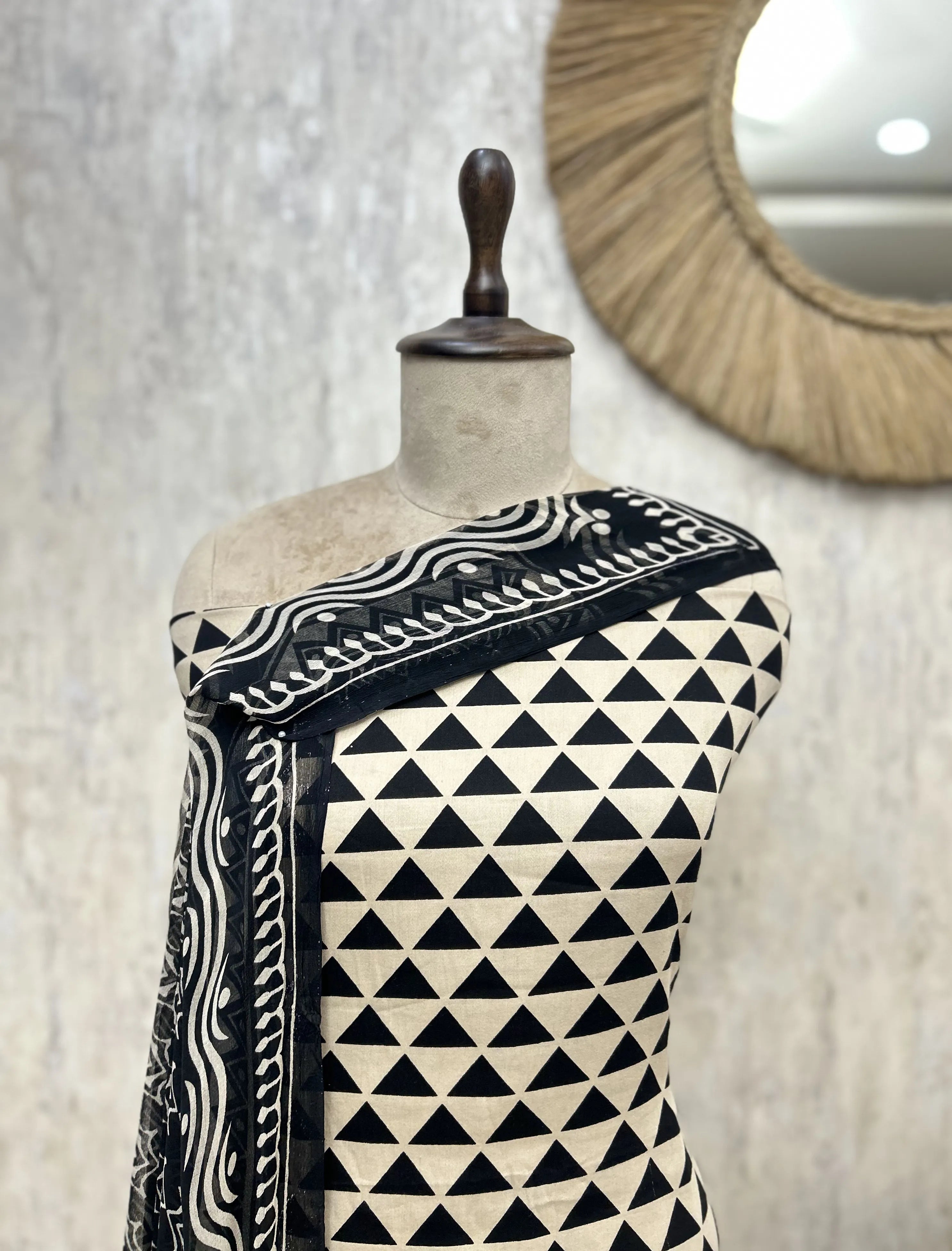 Monochrome Muse Modal Cotton Unstitched Suits