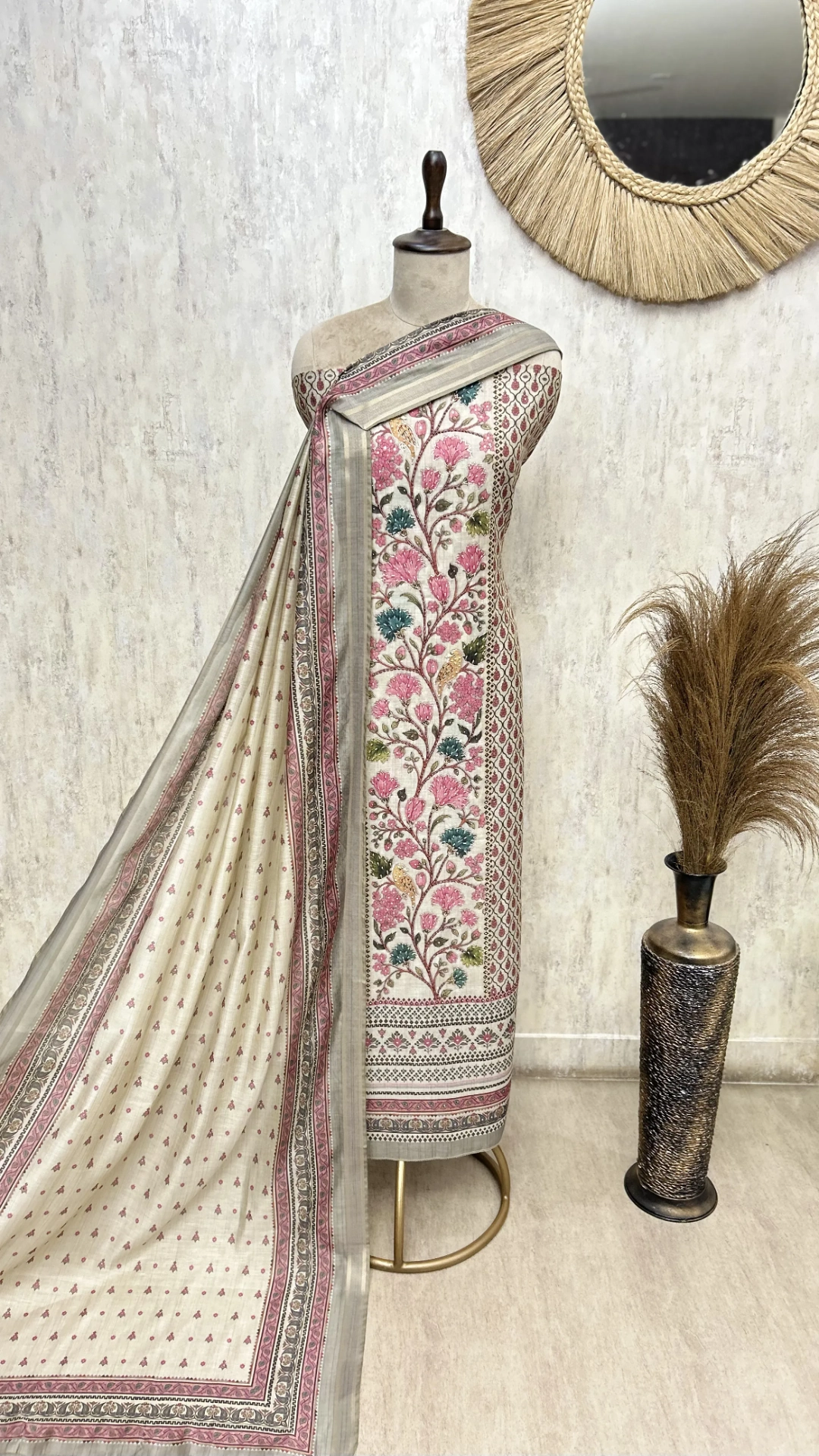 The Floral Manuscript Unstitched Suits