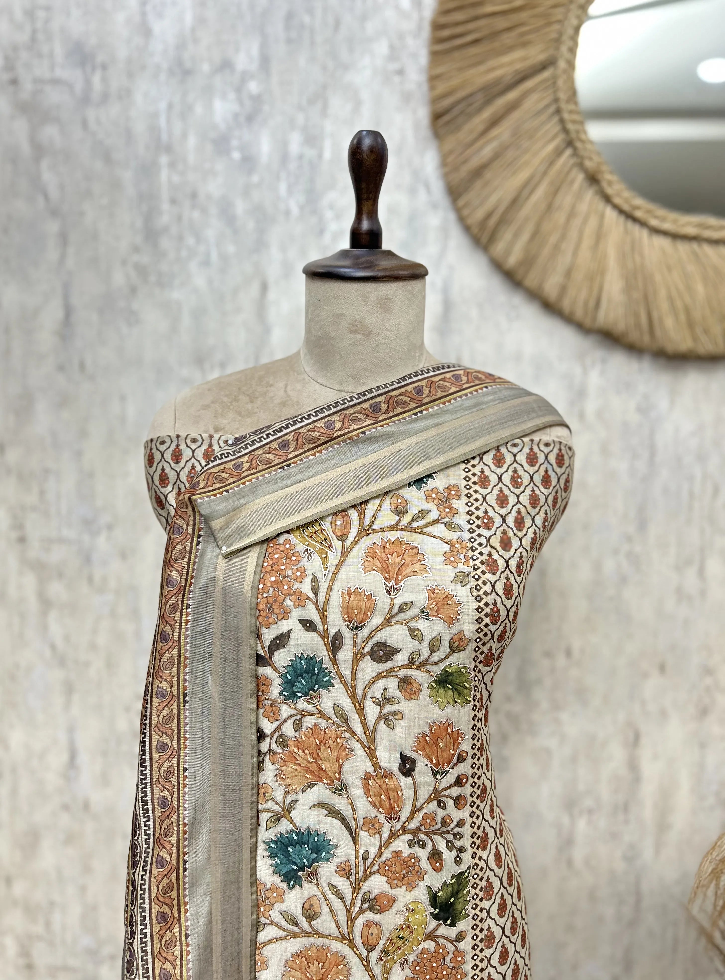 The Floral Manuscript Unstitched Suits
