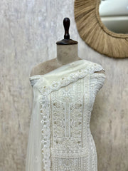 Whispered Chikankari Georgette Unstitched Suits