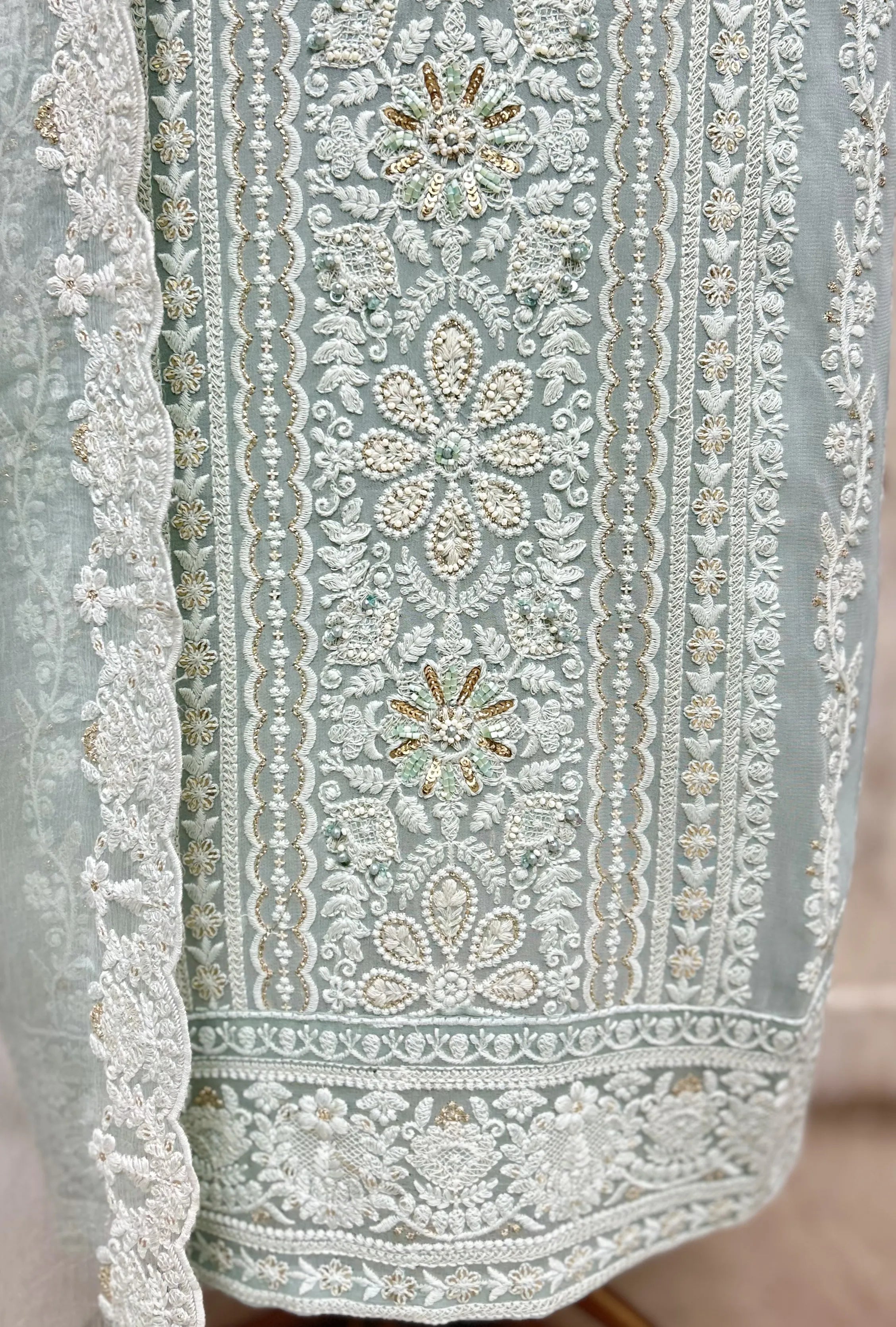 Whispered Chikankari Georgette Unstitched Suits