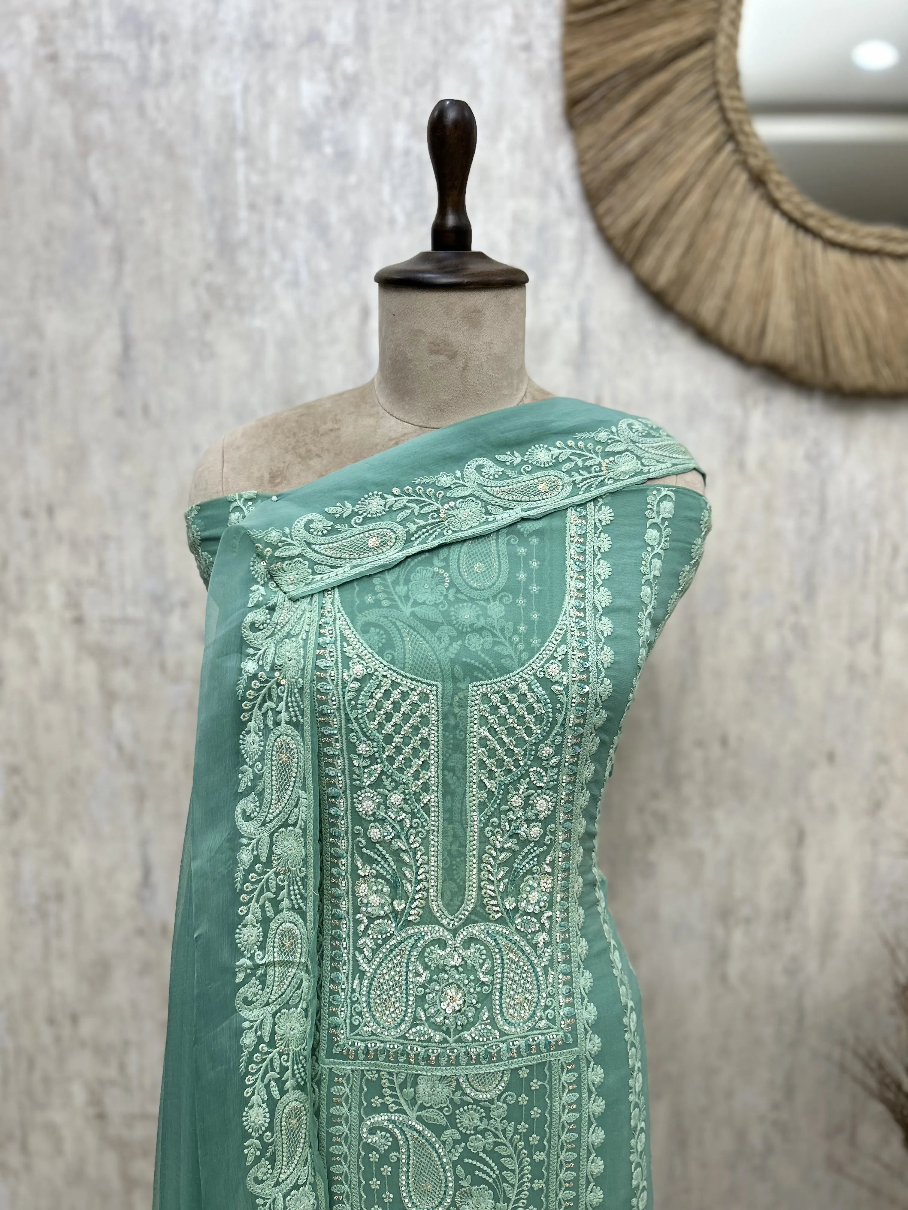 Regal Resham Garden Georgette Unstitched Suits