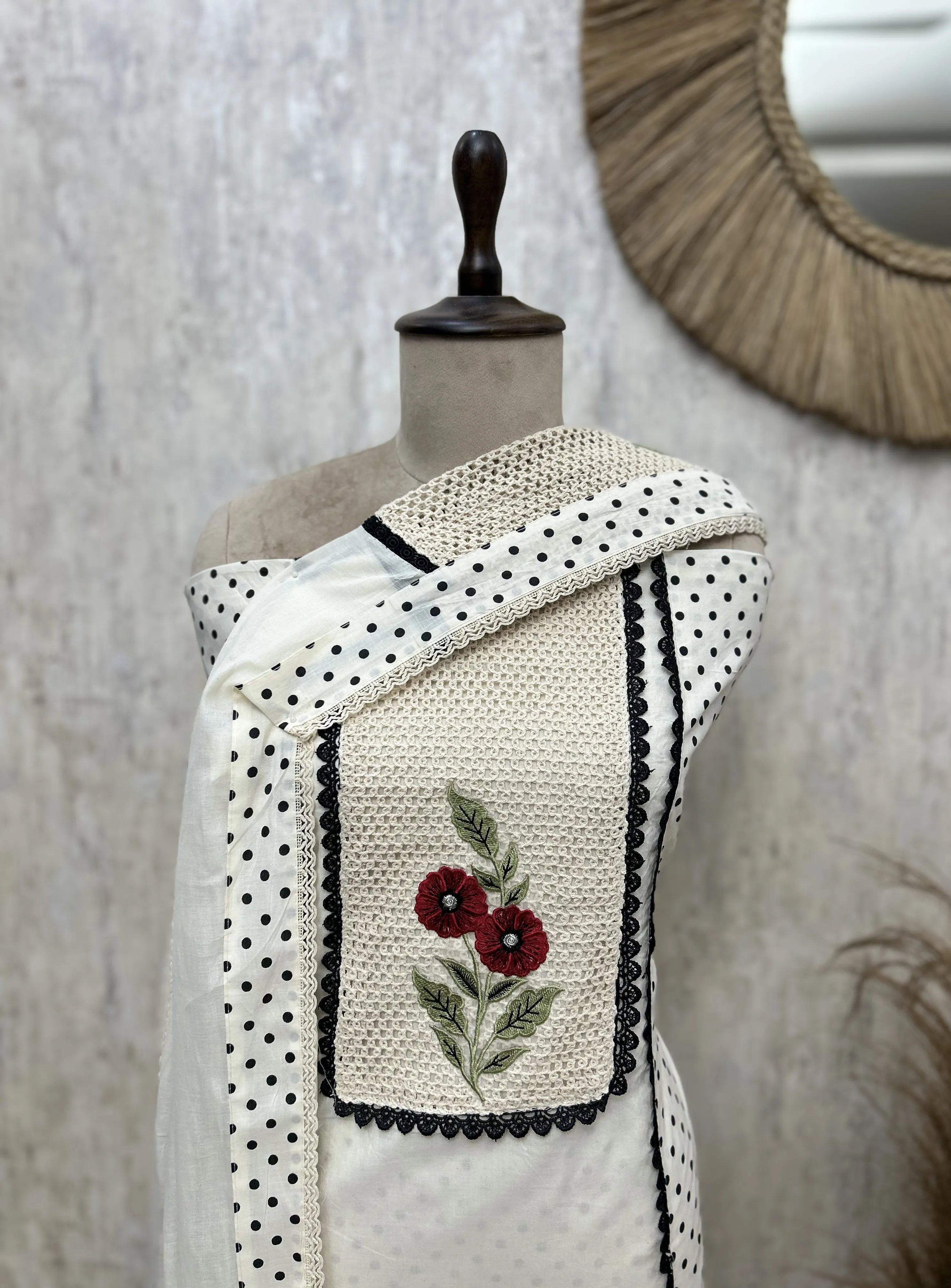 Petal Poetry Cotton Unstitched Suits
