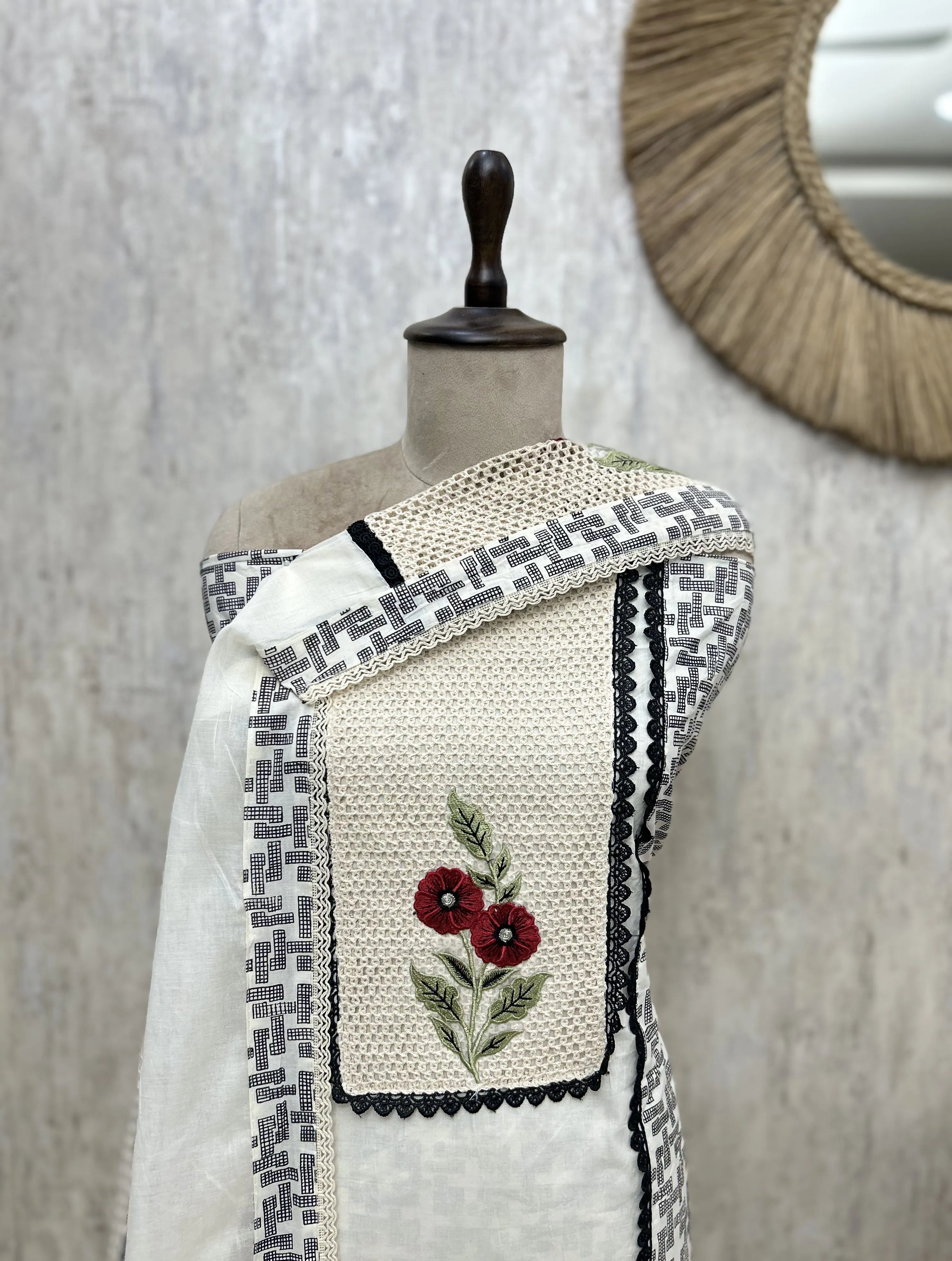 Petal Poetry Cotton Unstitched Suits