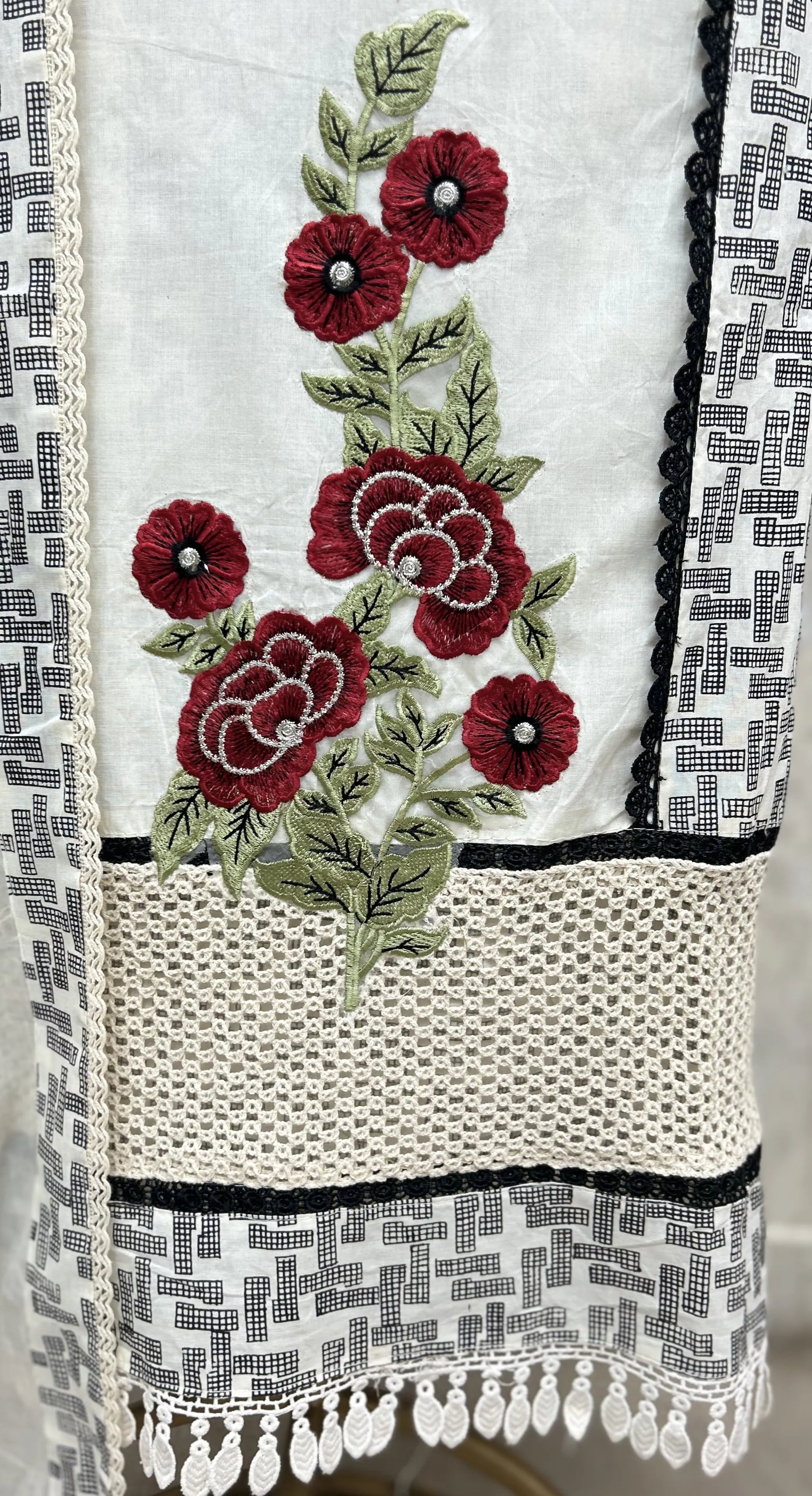 Petal Poetry Cotton Unstitched Suits