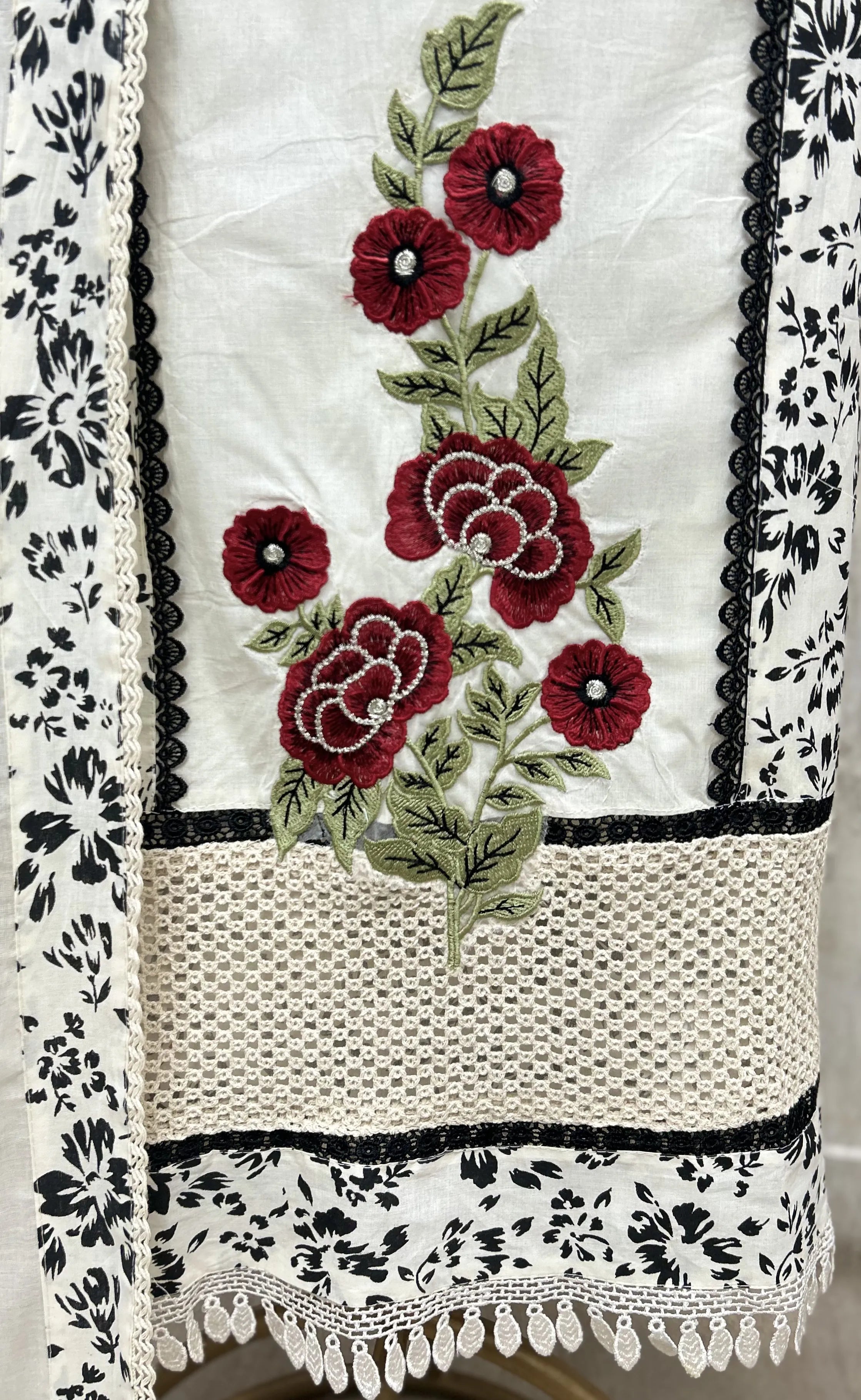 Petal Poetry Cotton Unstitched Suits