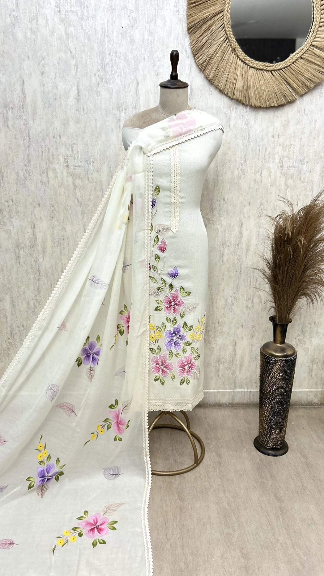 Handpainted Bloomscape Unstitched Suits