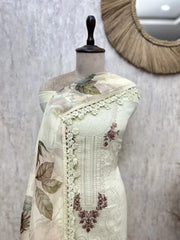 Lacebound Garden Organza Unstitched Suits