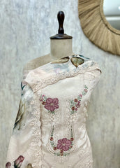 Petal Veil Organza Unstitched Suits