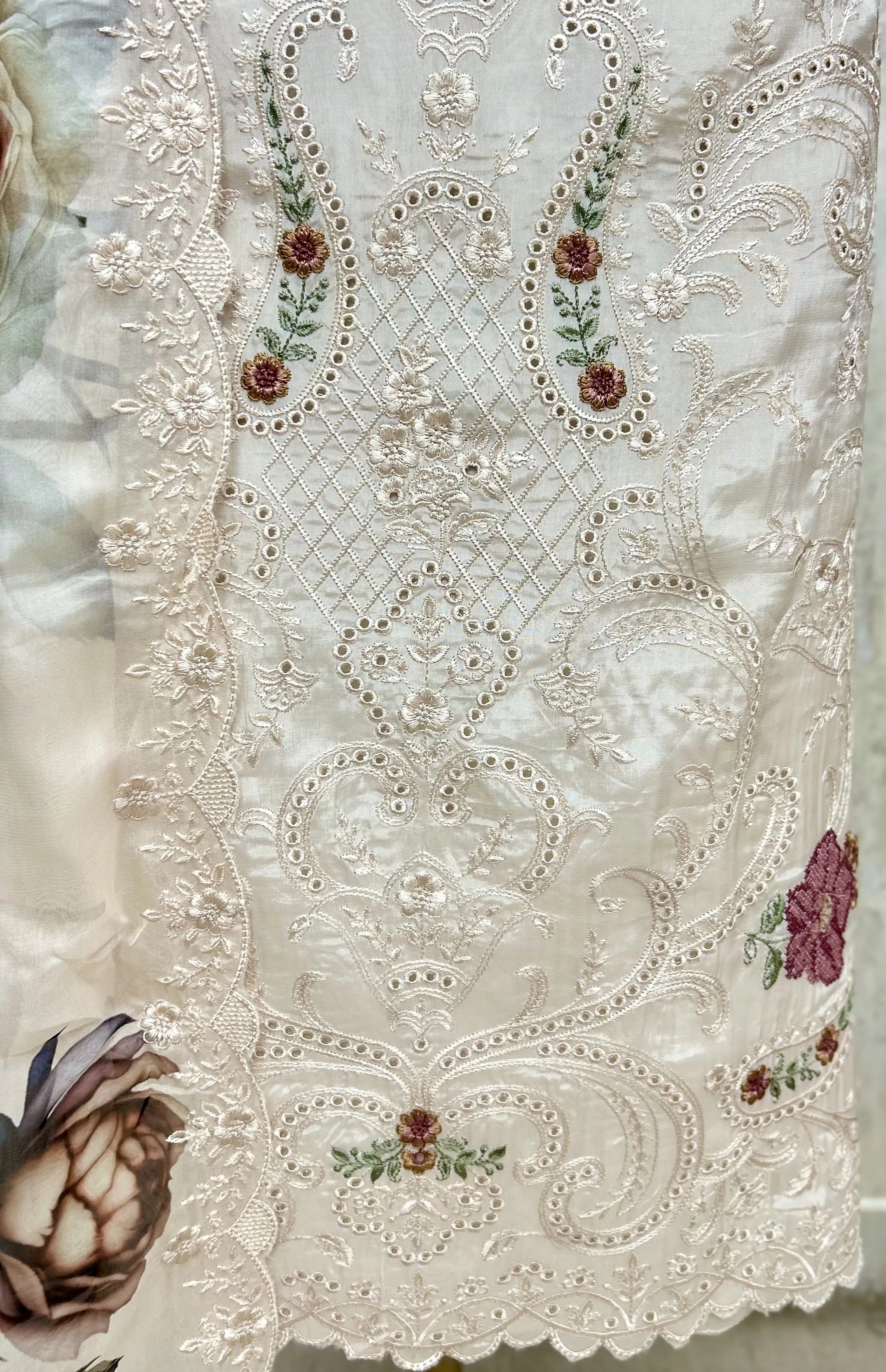 Petal Veil Organza Unstitched Suits