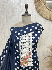 The Polka Petal Cotton Unstitched Suits
