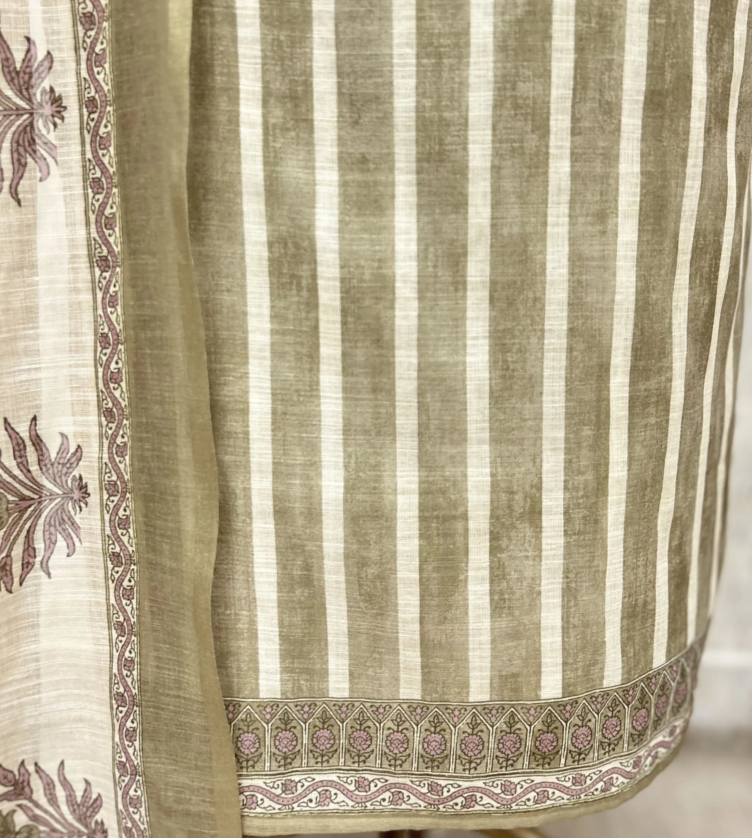 Regal Stripe Symphony Linen Unstitched Suits