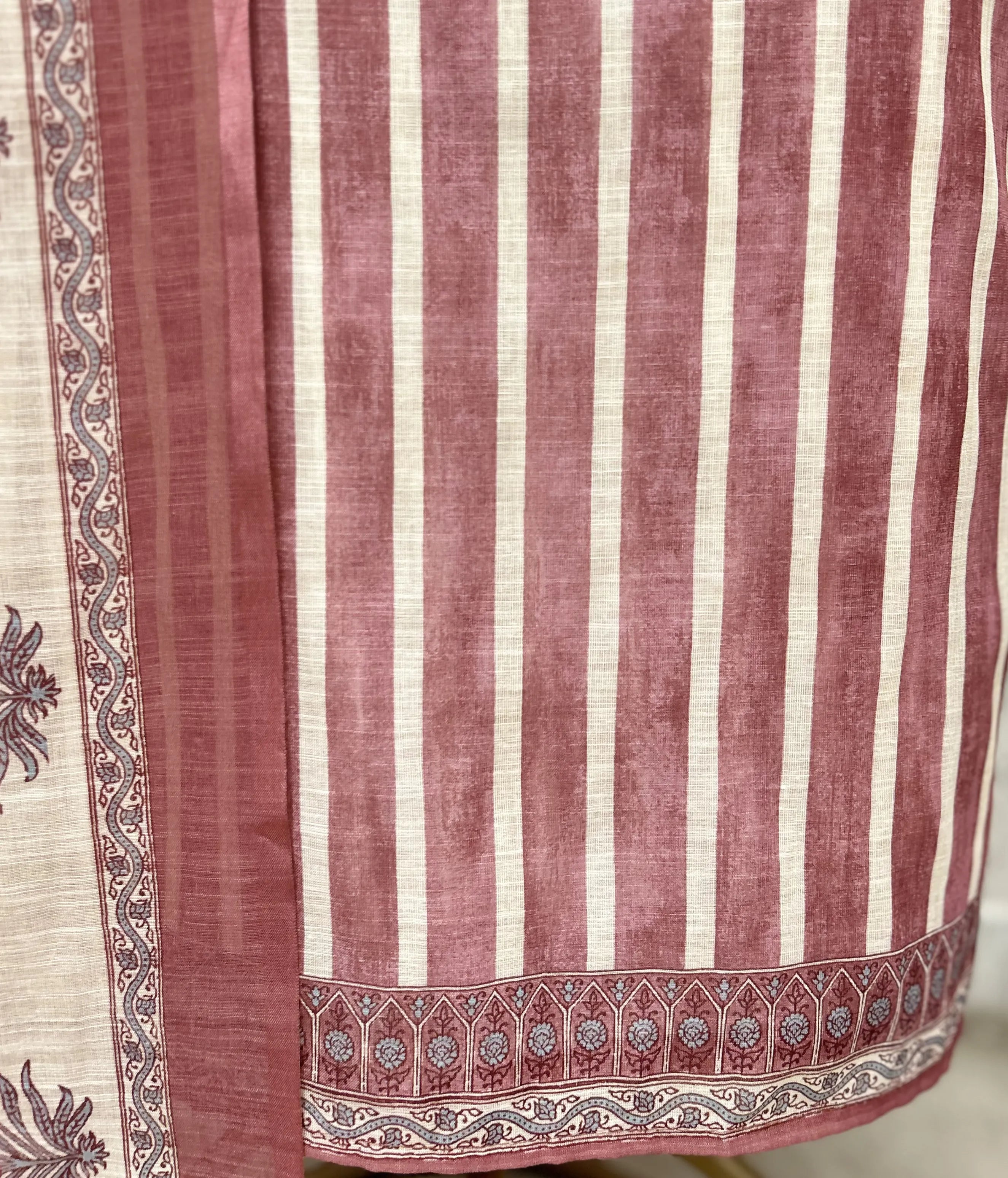 Regal Stripe Symphony Linen Unstitched Suits