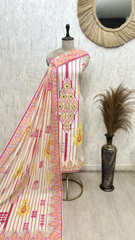 Ikat Heritage Bloom Cotton Unstitched Suits