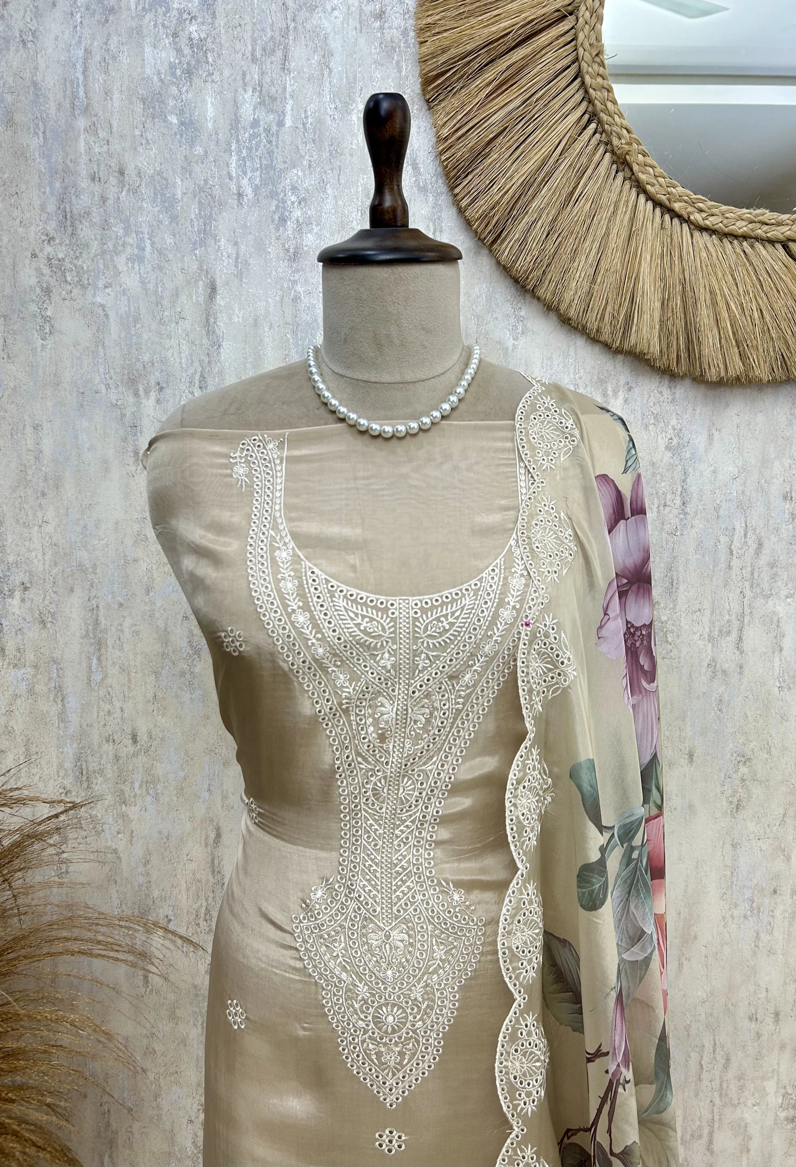 Floral Charm Unstiched Suit