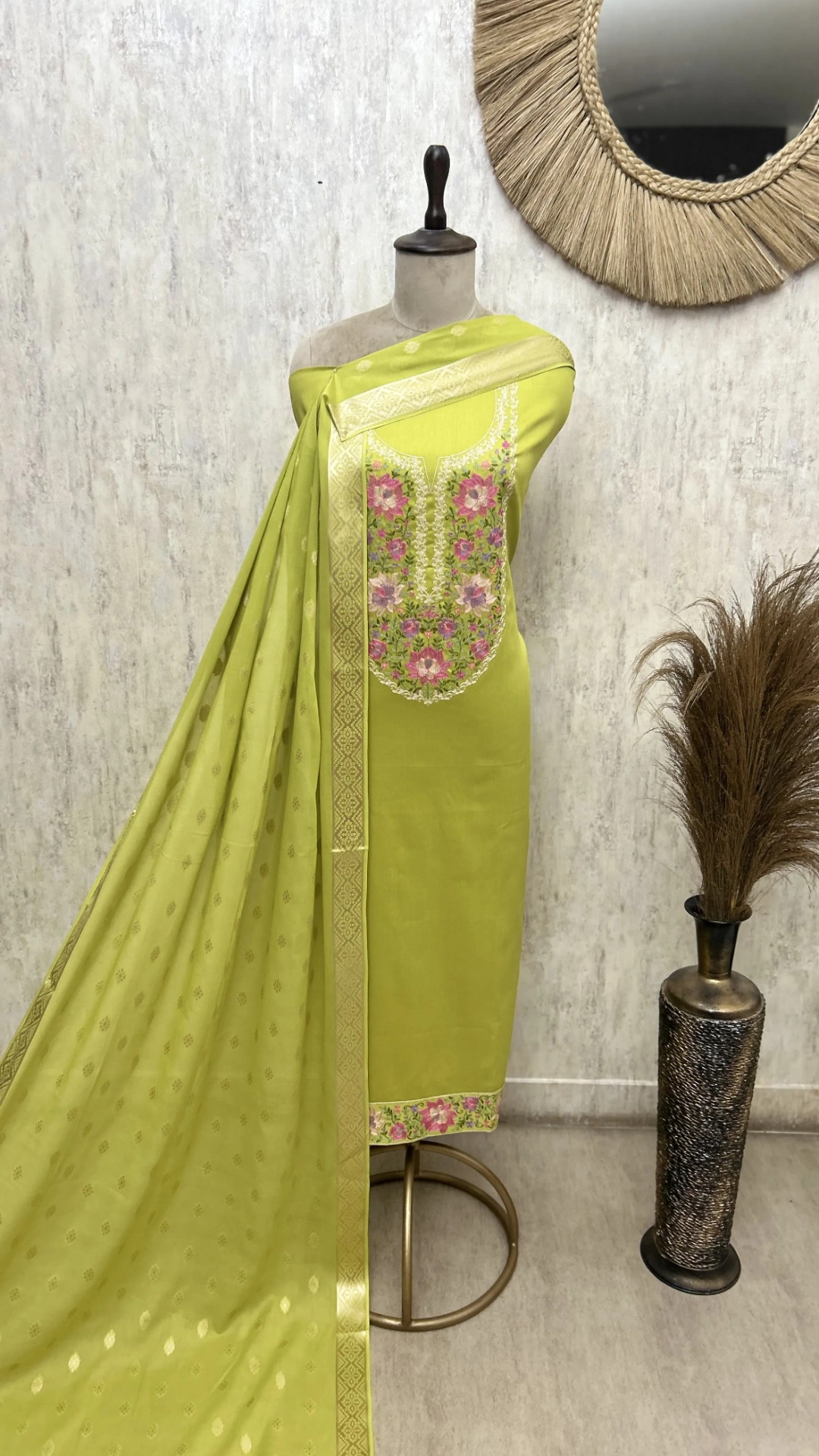 Banarasi Bloom Glace Cotton Unstitched Suits