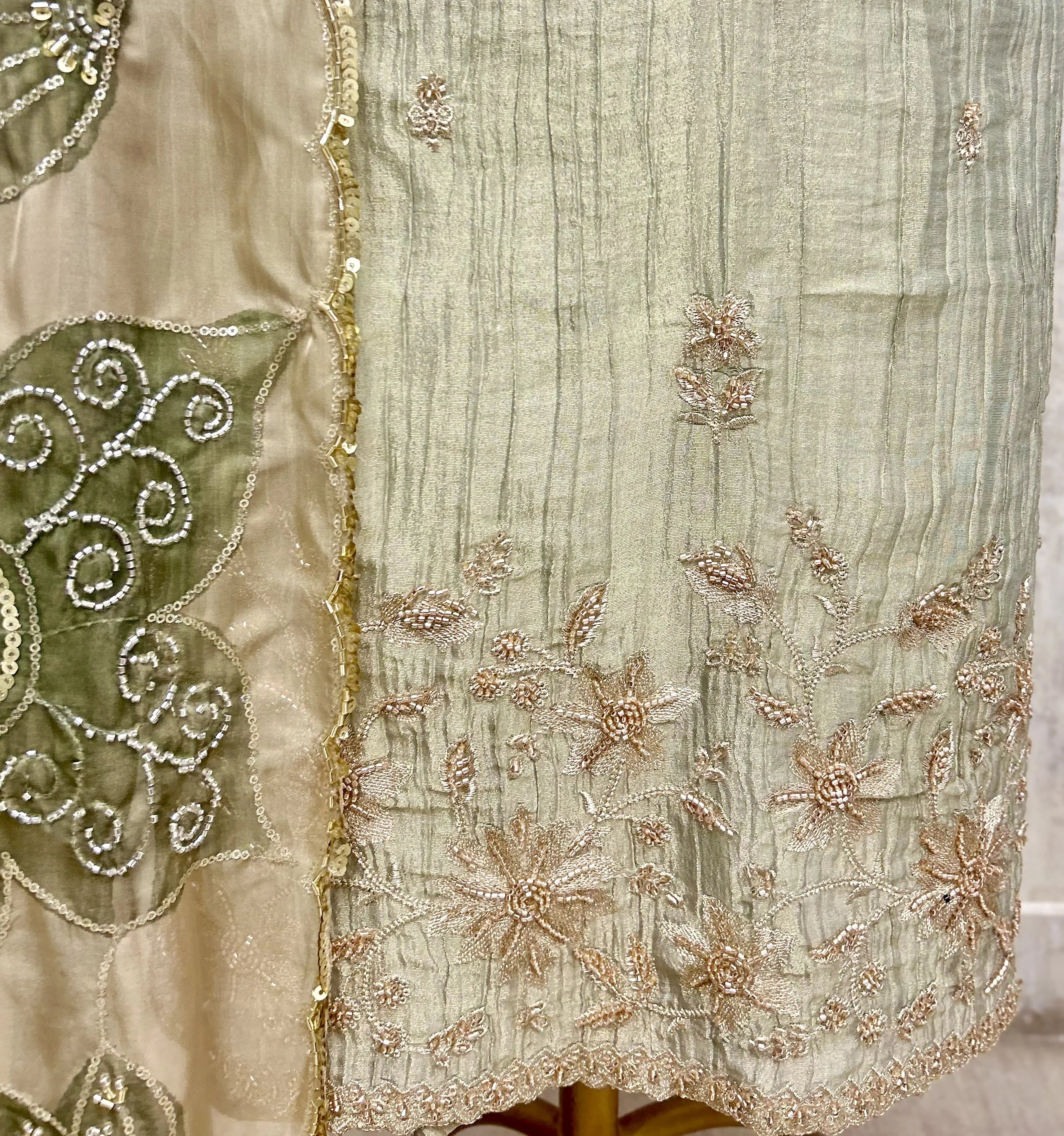 Moonlit Garden Crush Tissue Unstitched Suits