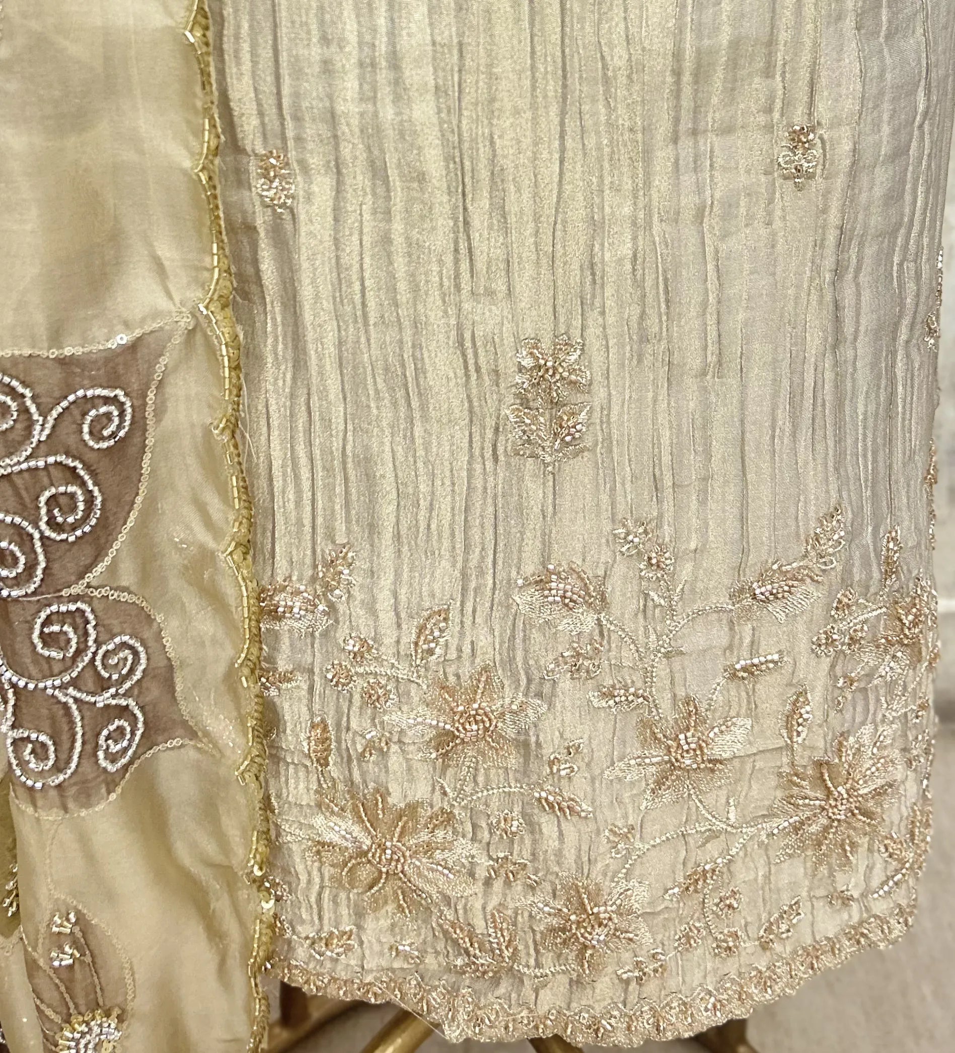 Moonlit Garden Crush Tissue Unstitched Suits