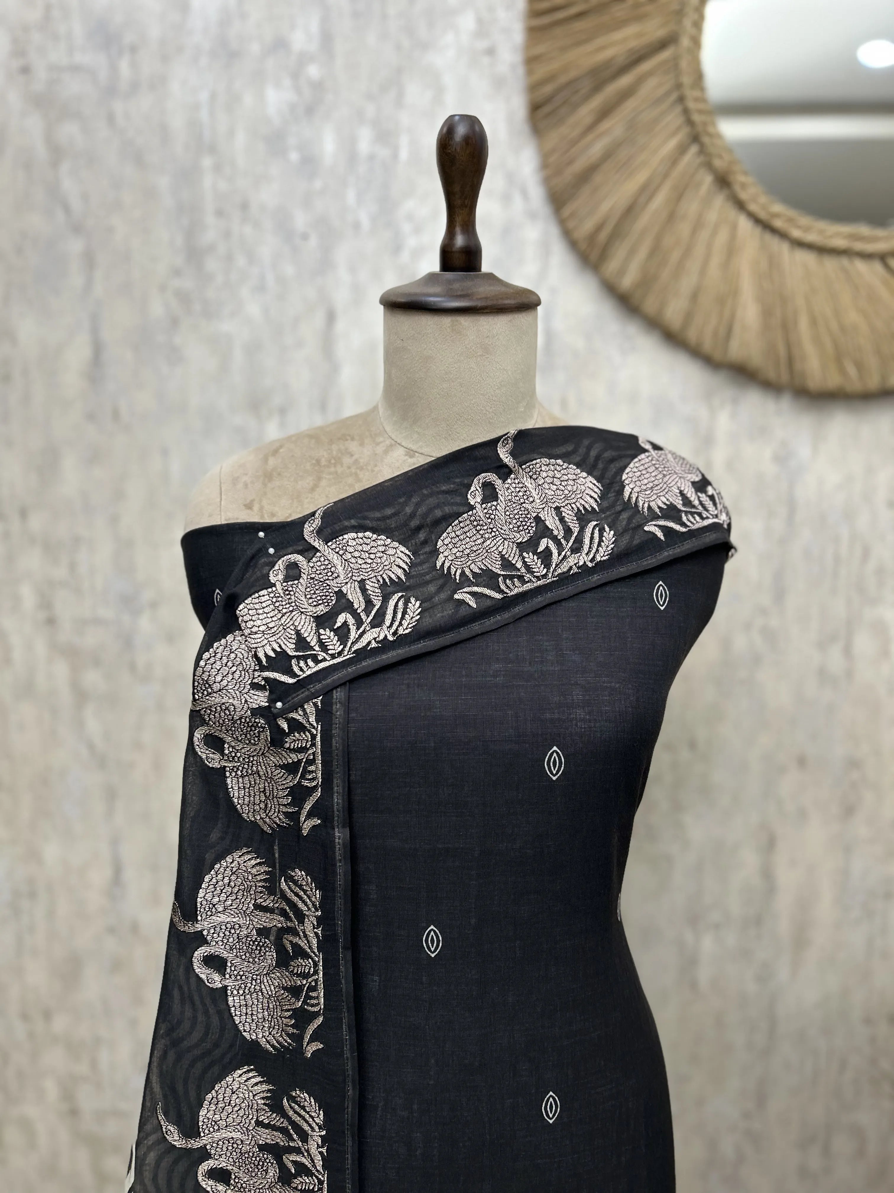 Swan Song Linen Unstitched Suit