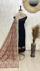 Royal Kalamkari Trail Cotton Unstitched Suit