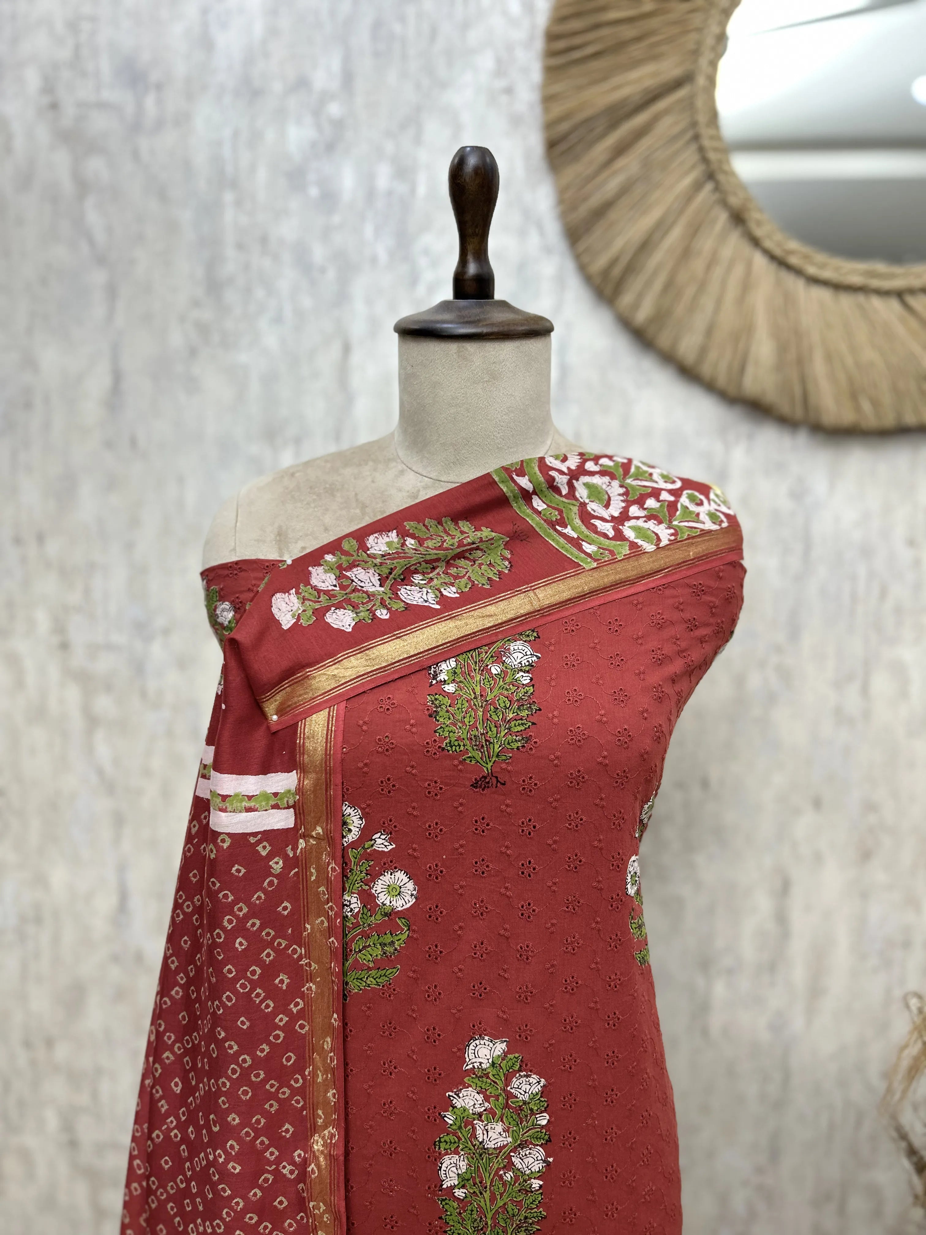 Whispered Meadow Hakuba Cotton Unstitched Suit