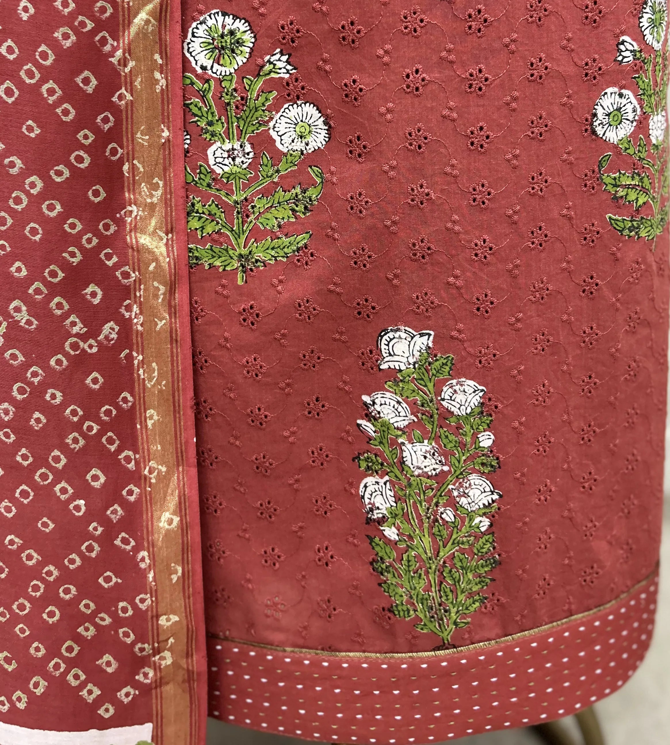 Whispered Meadow Hakuba Cotton Unstitched Suit