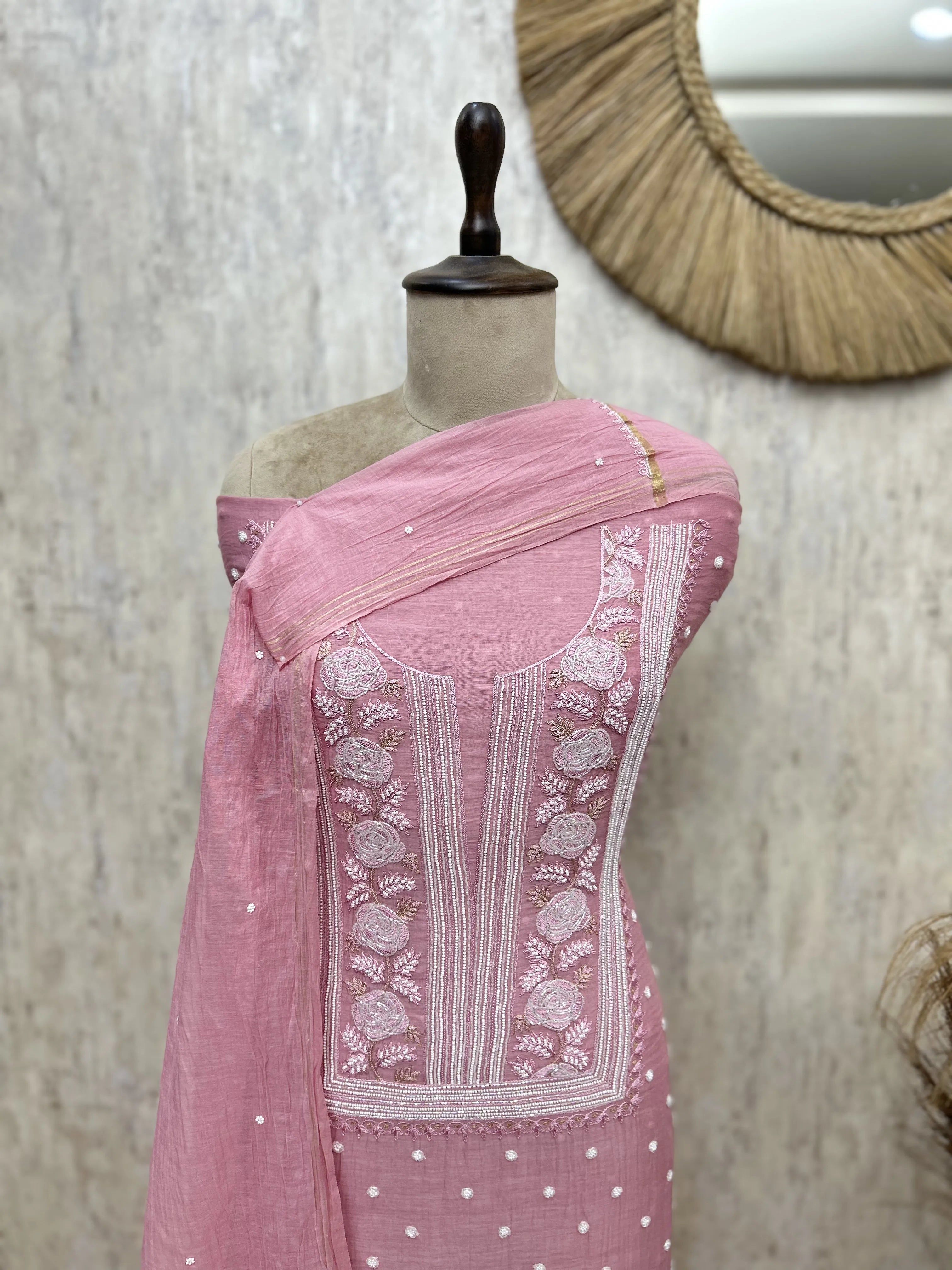 Enchanted Petals Mul Cotton Unstitched Suit