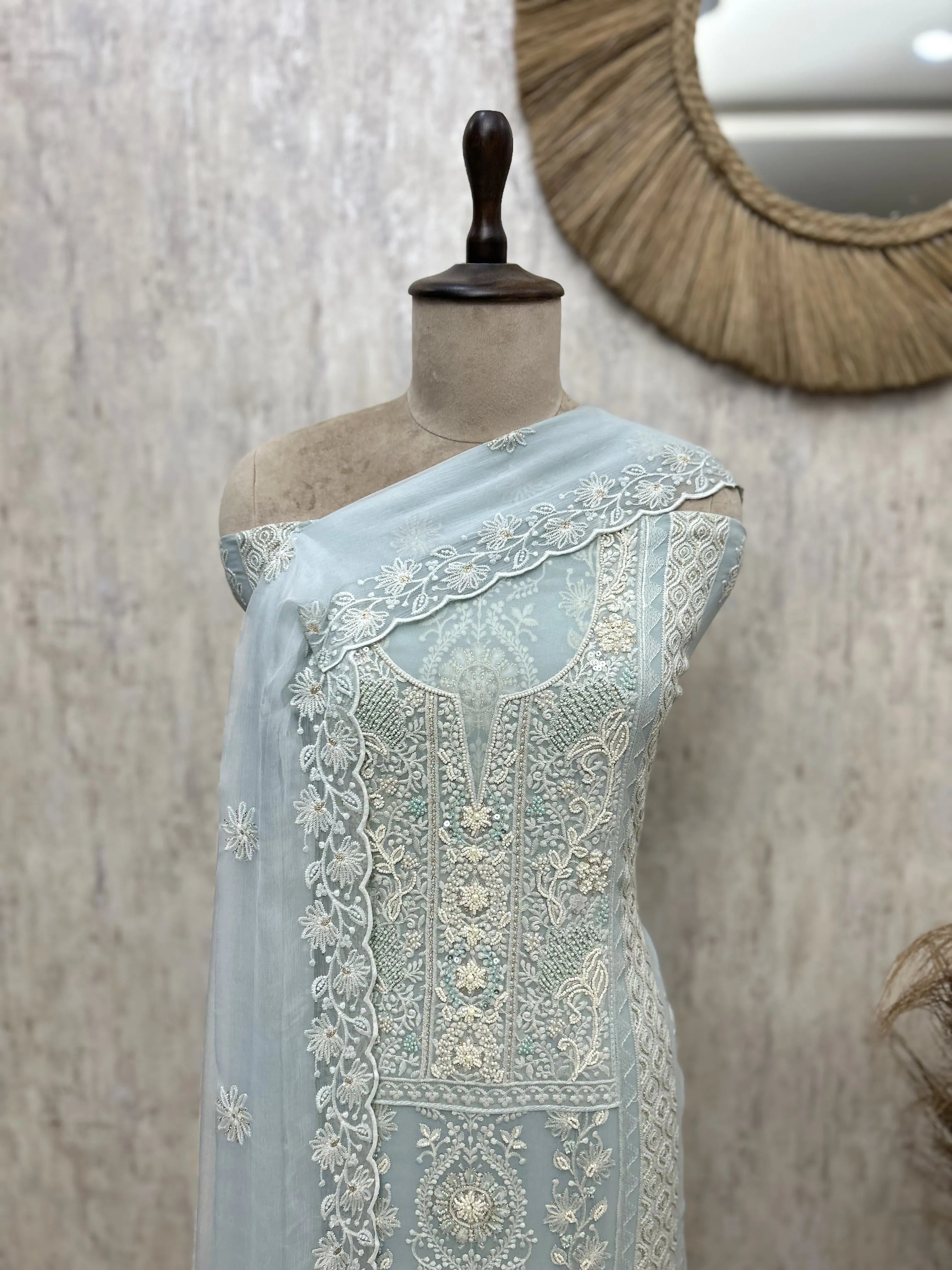 Timeless Tehzeeb Georgette Unstitched Suit Ensemble