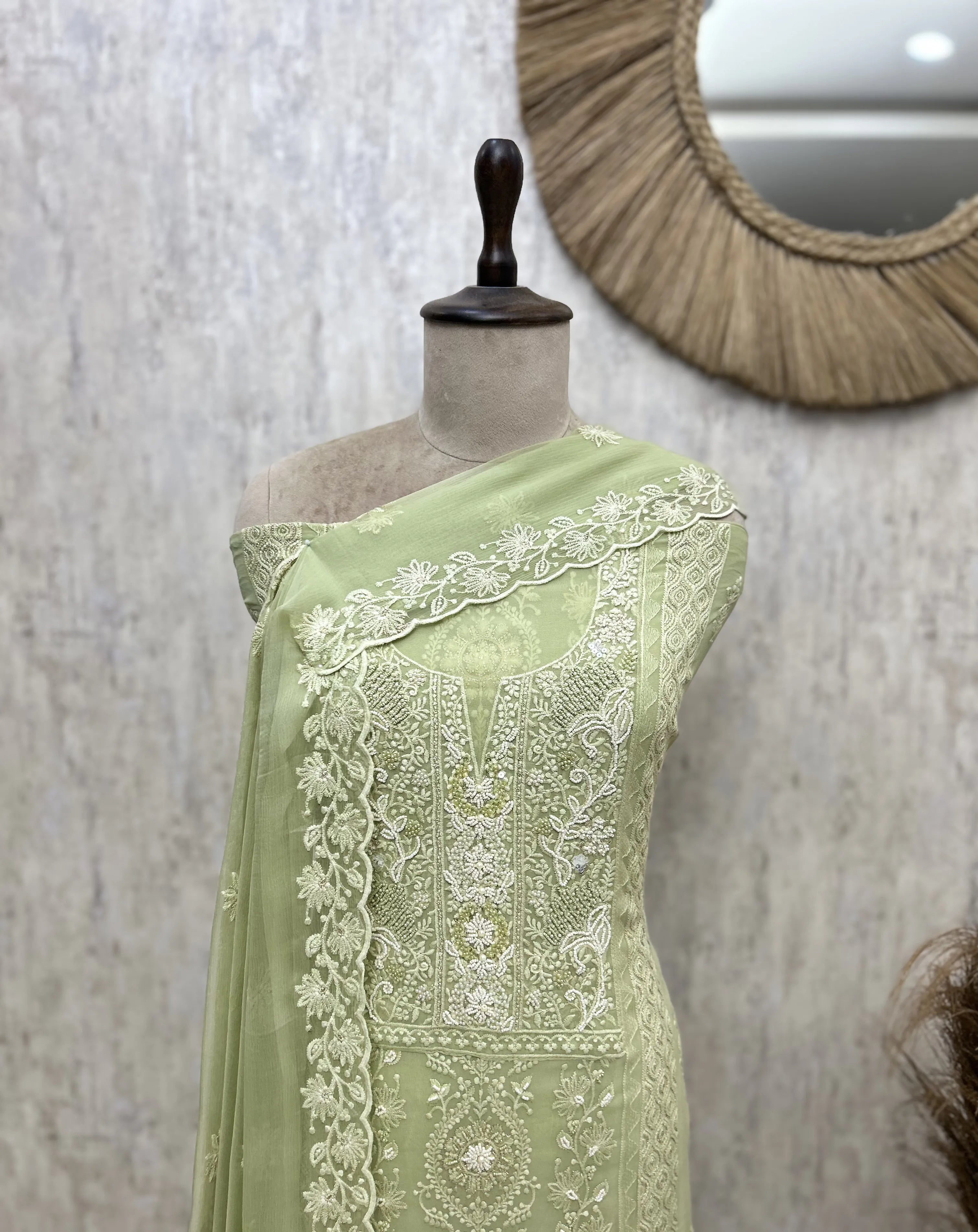 Timeless Tehzeeb Georgette Unstitched Suit Ensemble