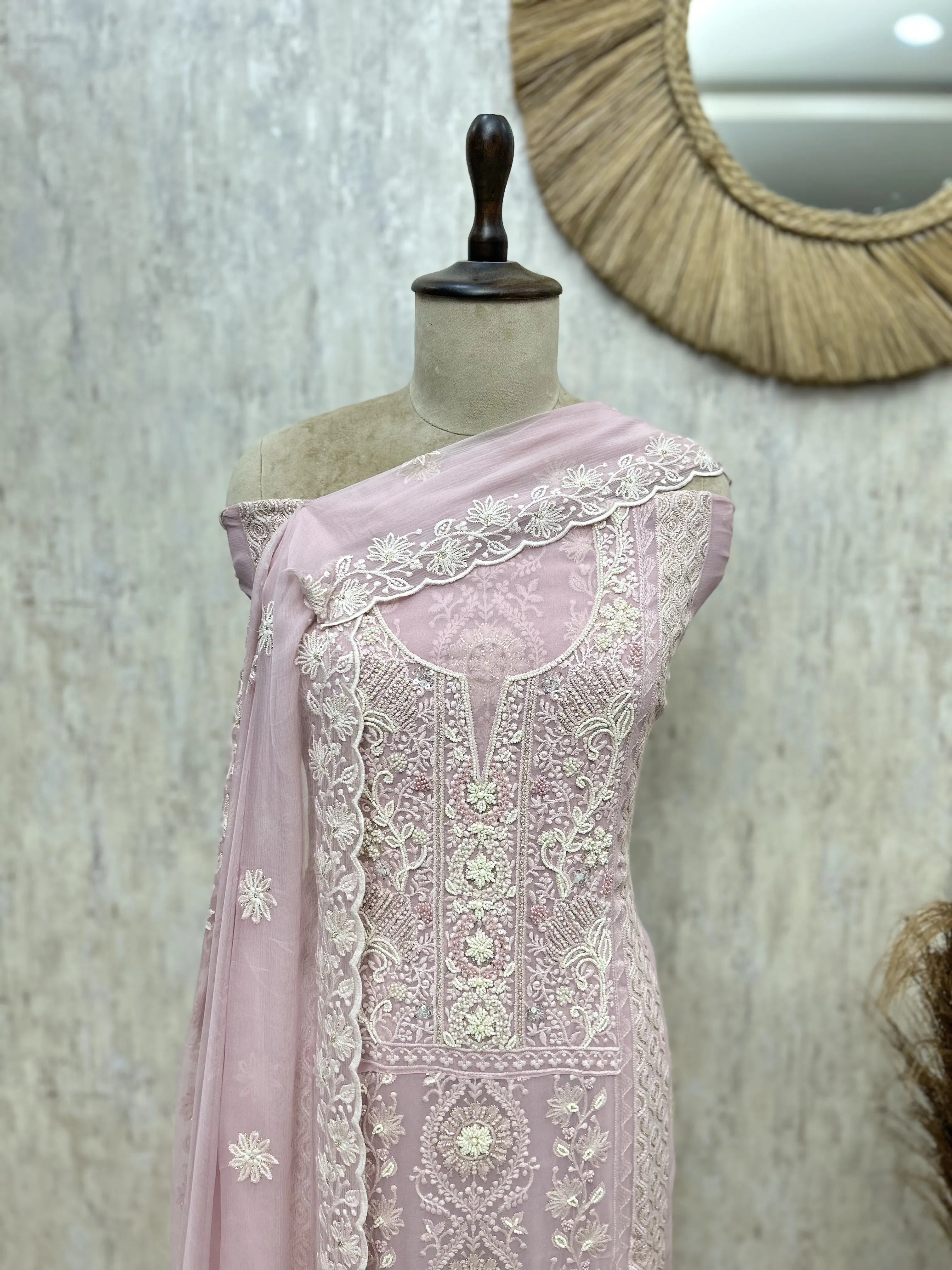 Timeless Tehzeeb Georgette Unstitched Suit Ensemble