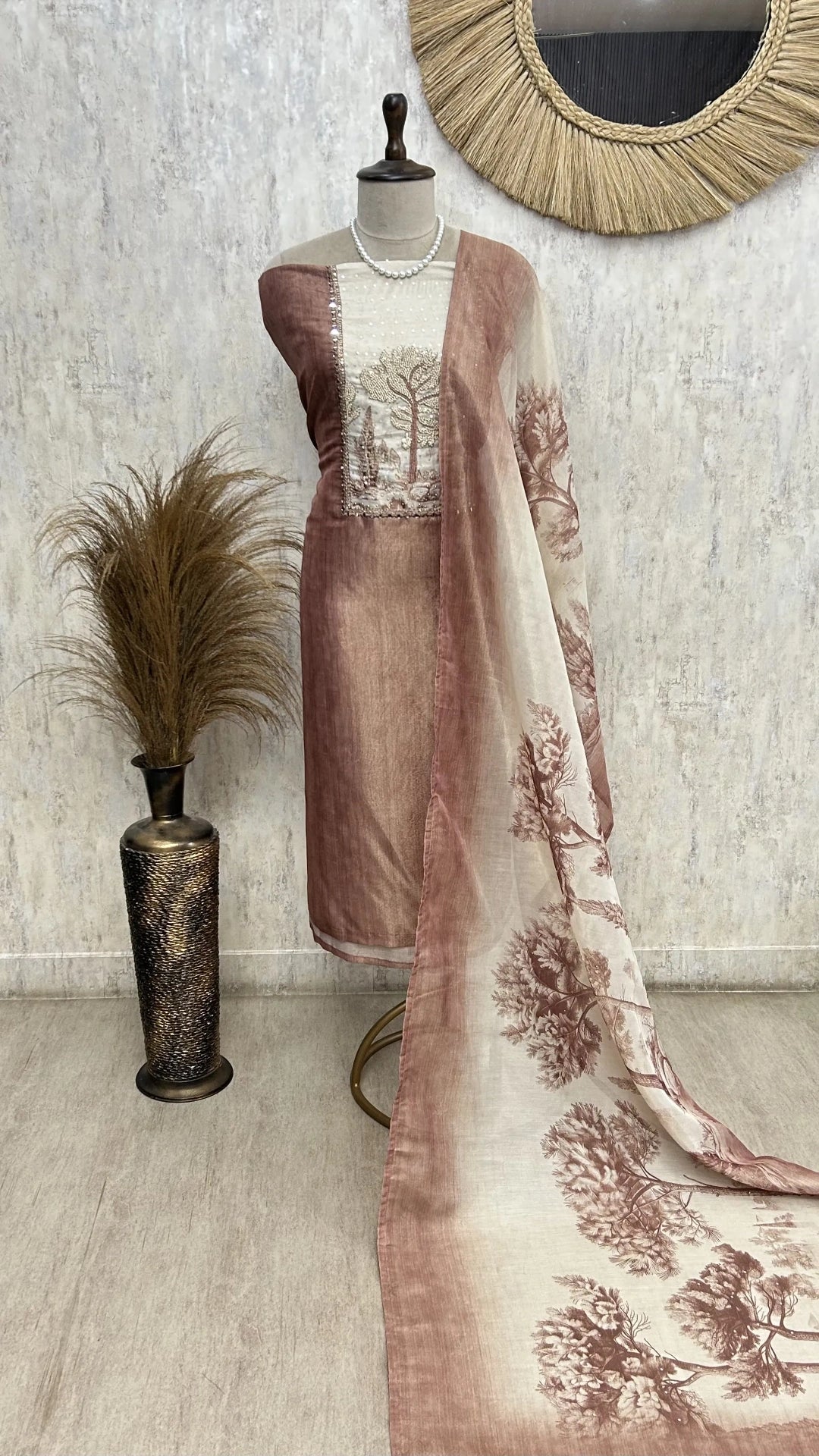 Pastel Grace Unstiched Suit