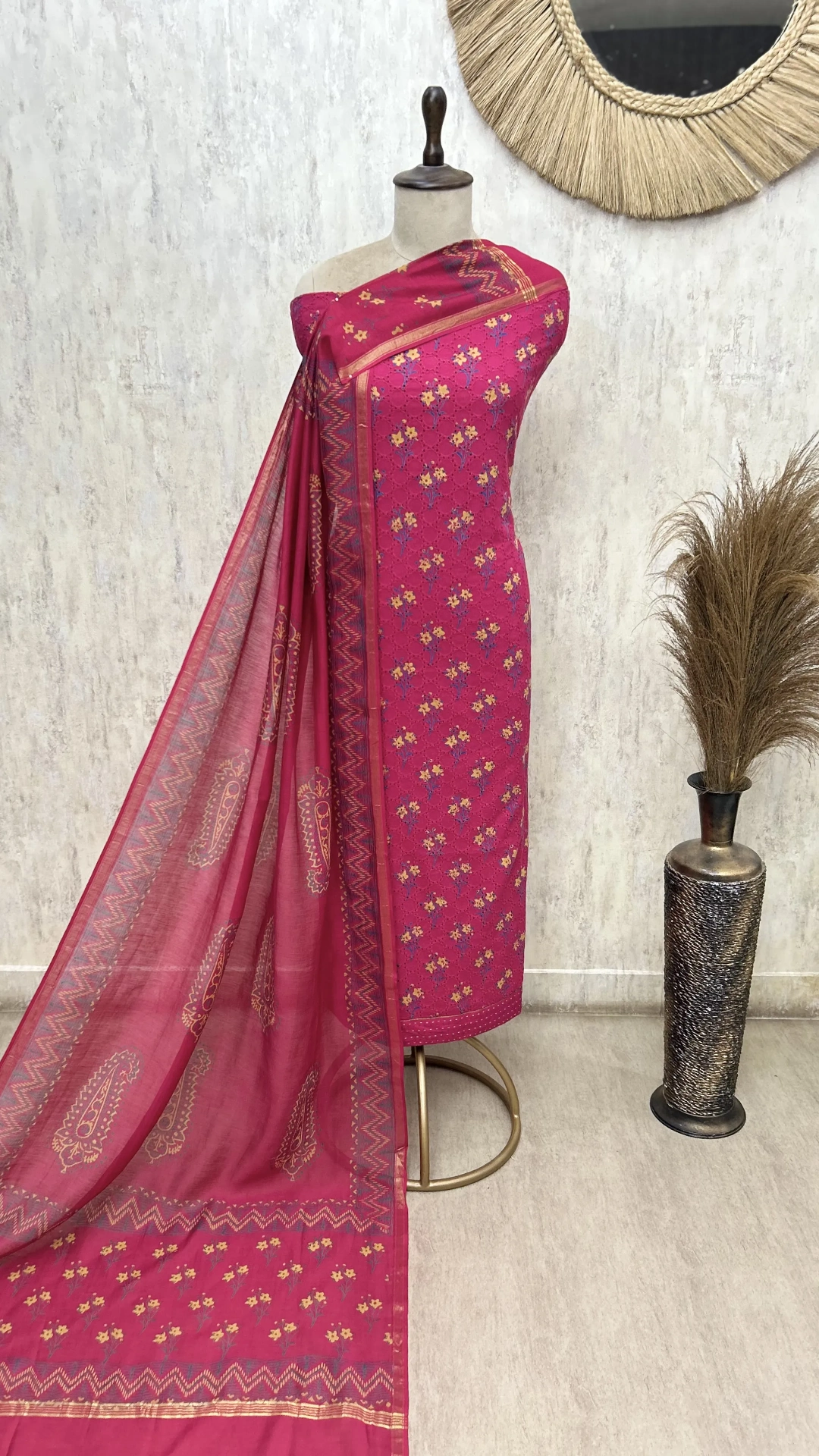 Heirloom Blossom Hakuba Cotton Unstitched Suit
