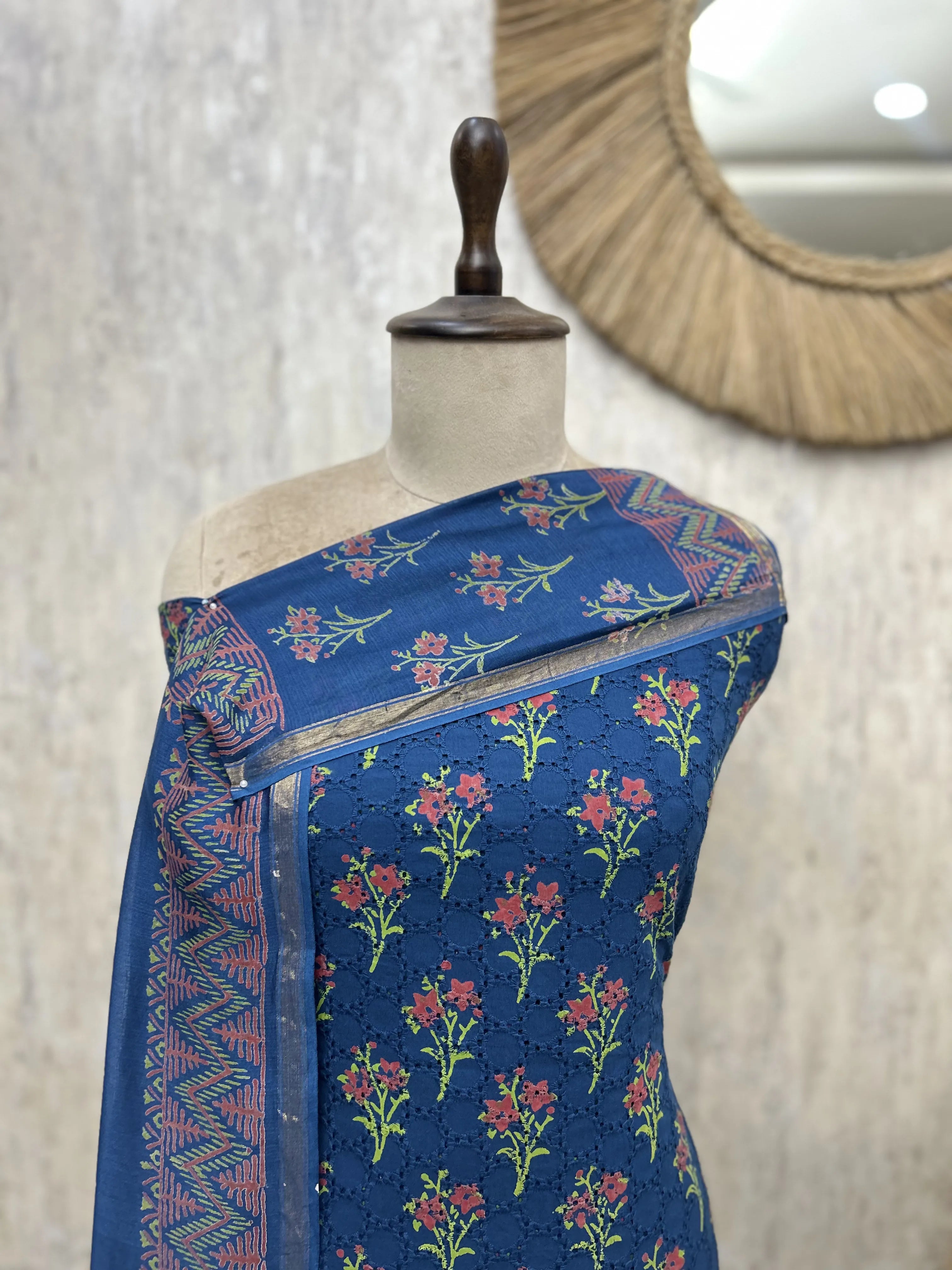 Heirloom Blossom Hakuba Cotton Unstitched Suit
