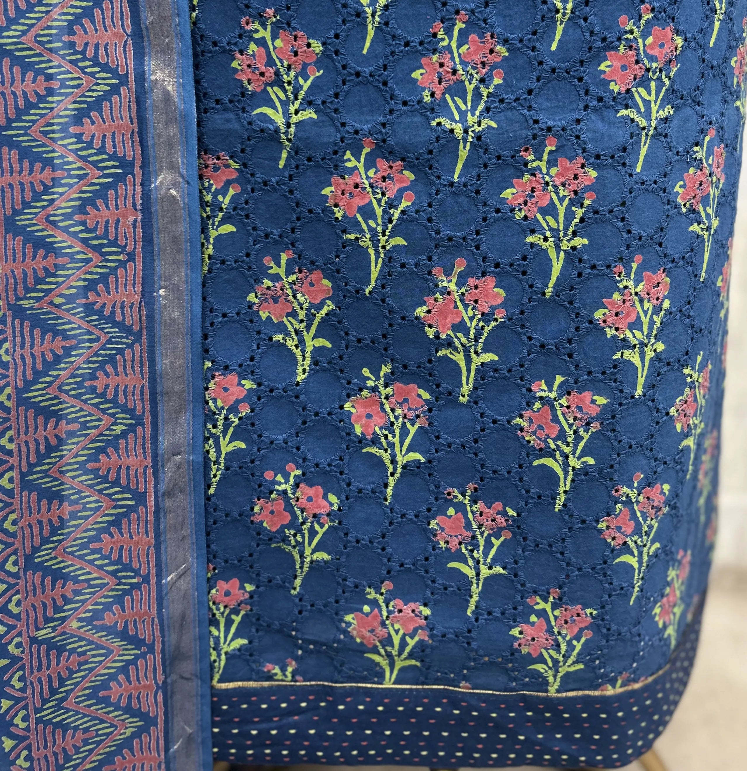 Heirloom Blossom Hakuba Cotton Unstitched Suit