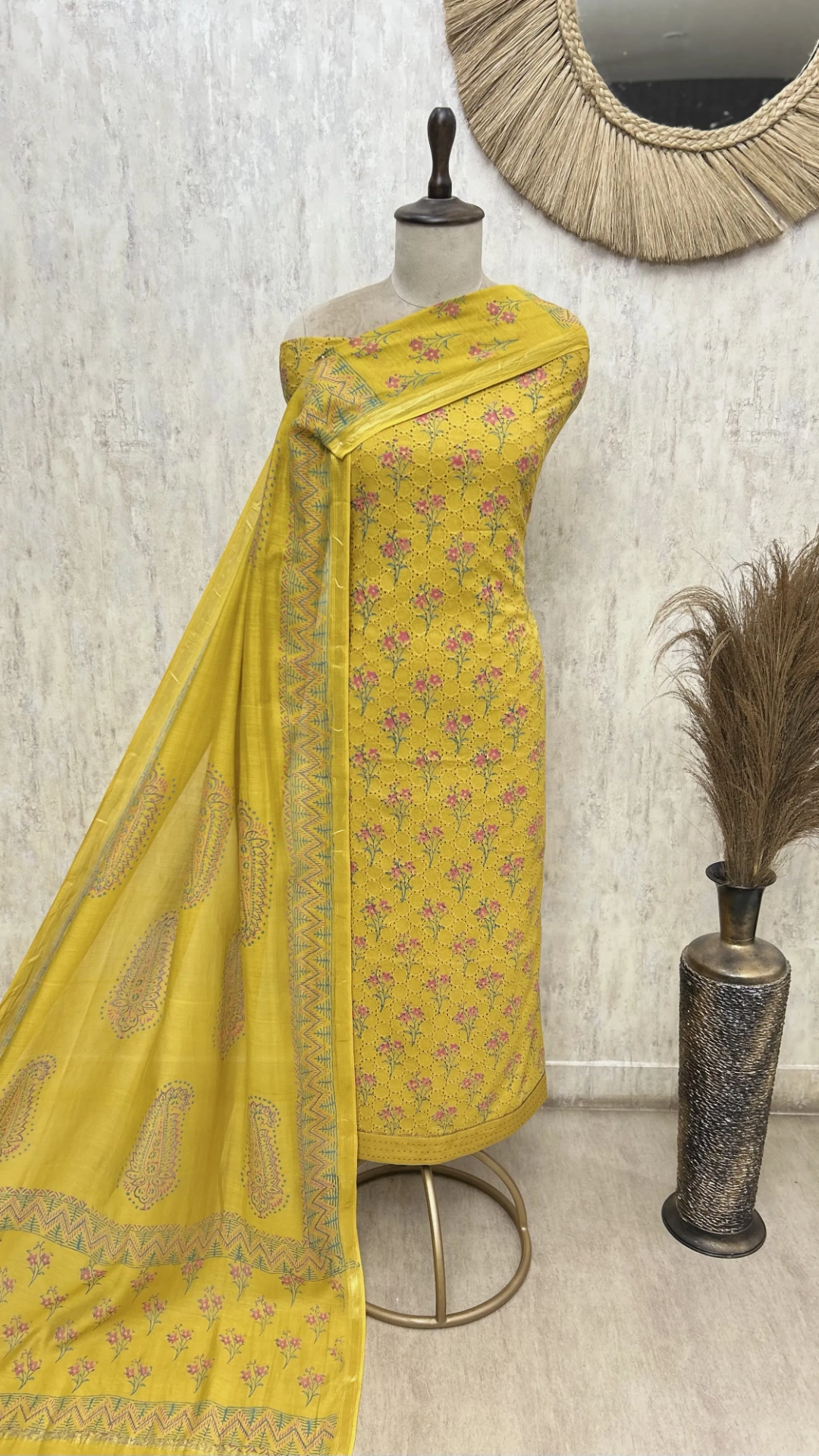 Heirloom Blossom Hakuba Cotton Unstitched Suit