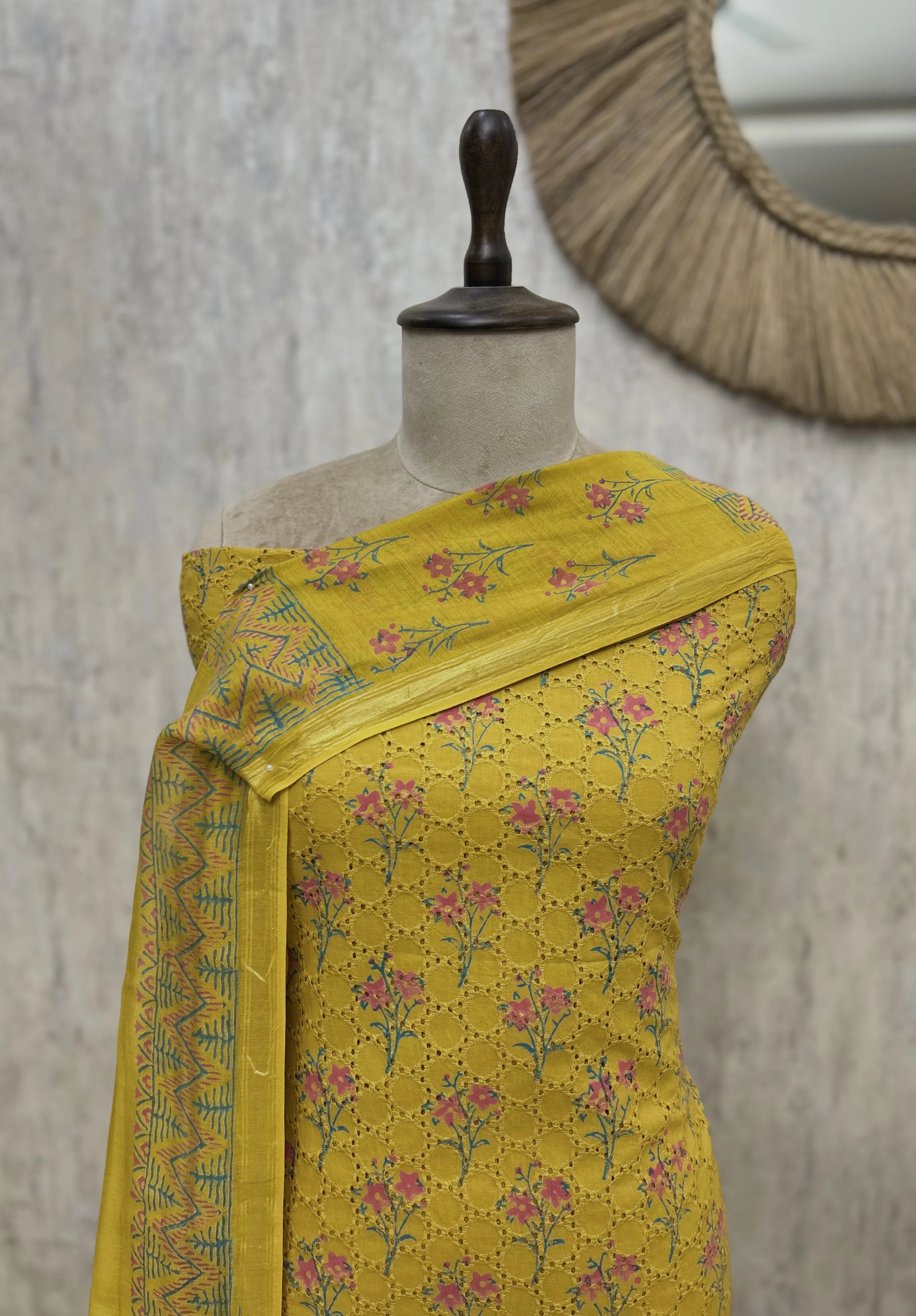 Heirloom Blossom Hakuba Cotton Unstitched Suit