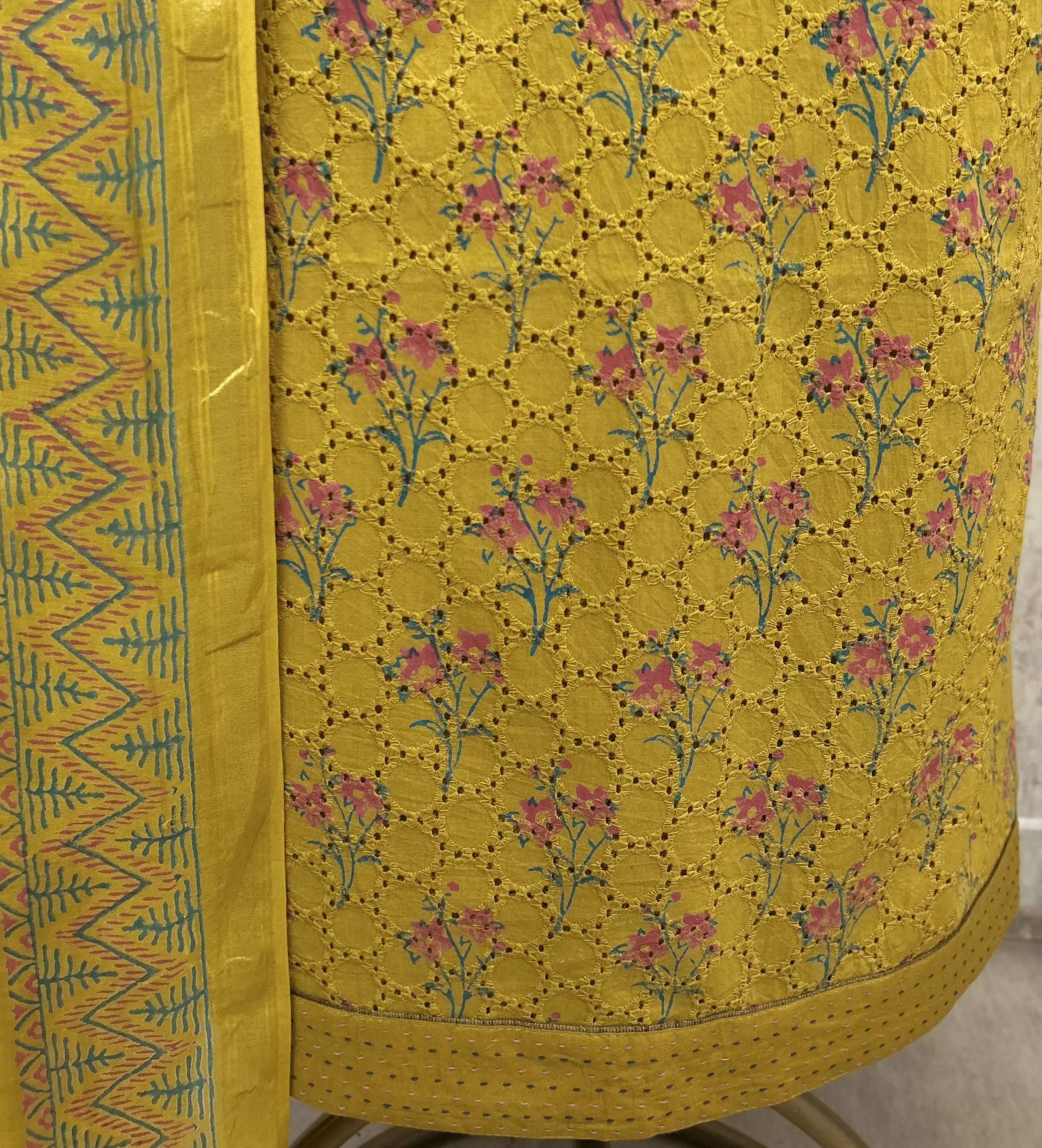 Heirloom Blossom Hakuba Cotton Unstitched Suit