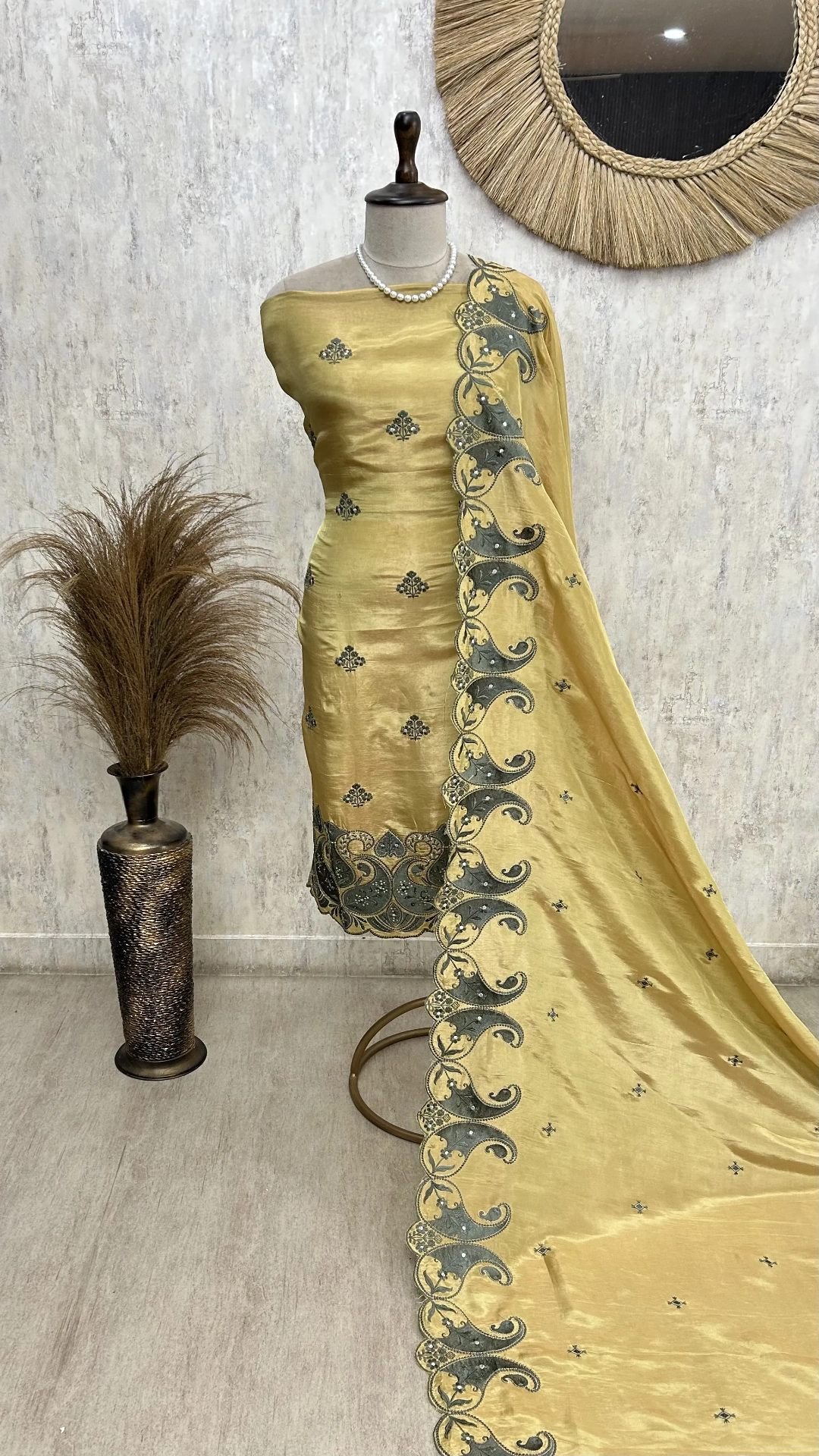Antique Elegance Unstiched Suit