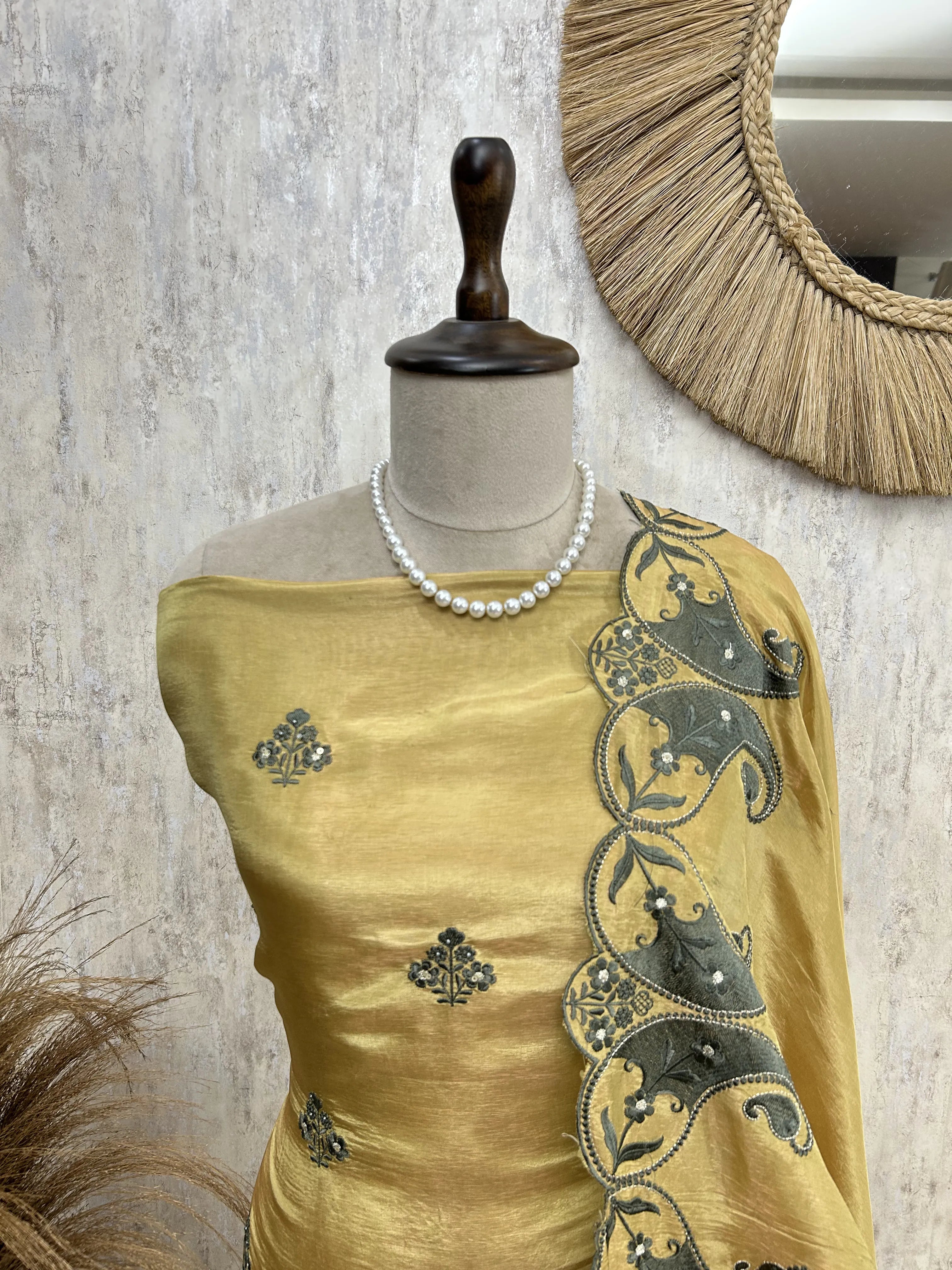 Antique Elegance Unstiched Suit