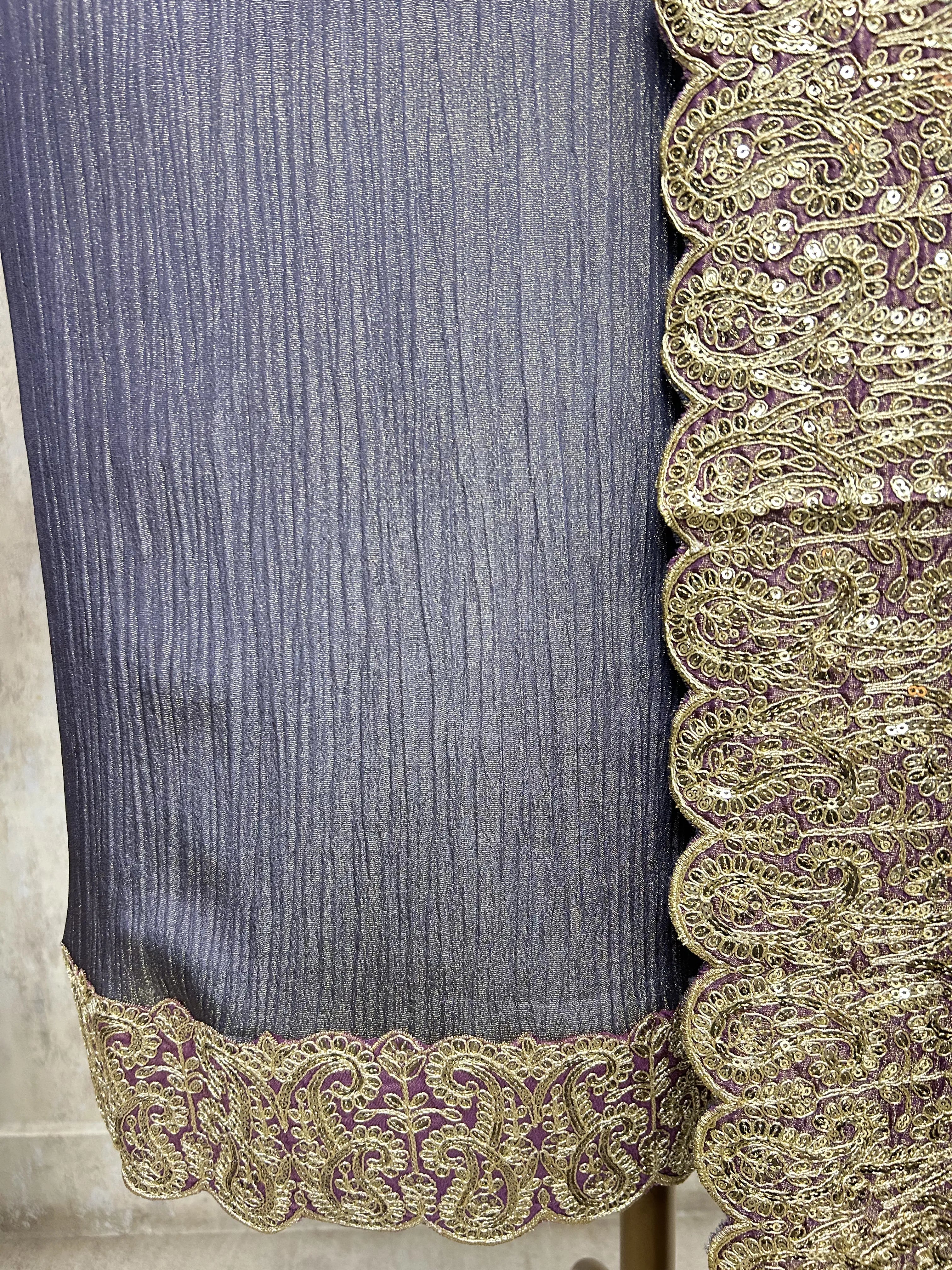 Classic Wine Charm Unstiched Suit