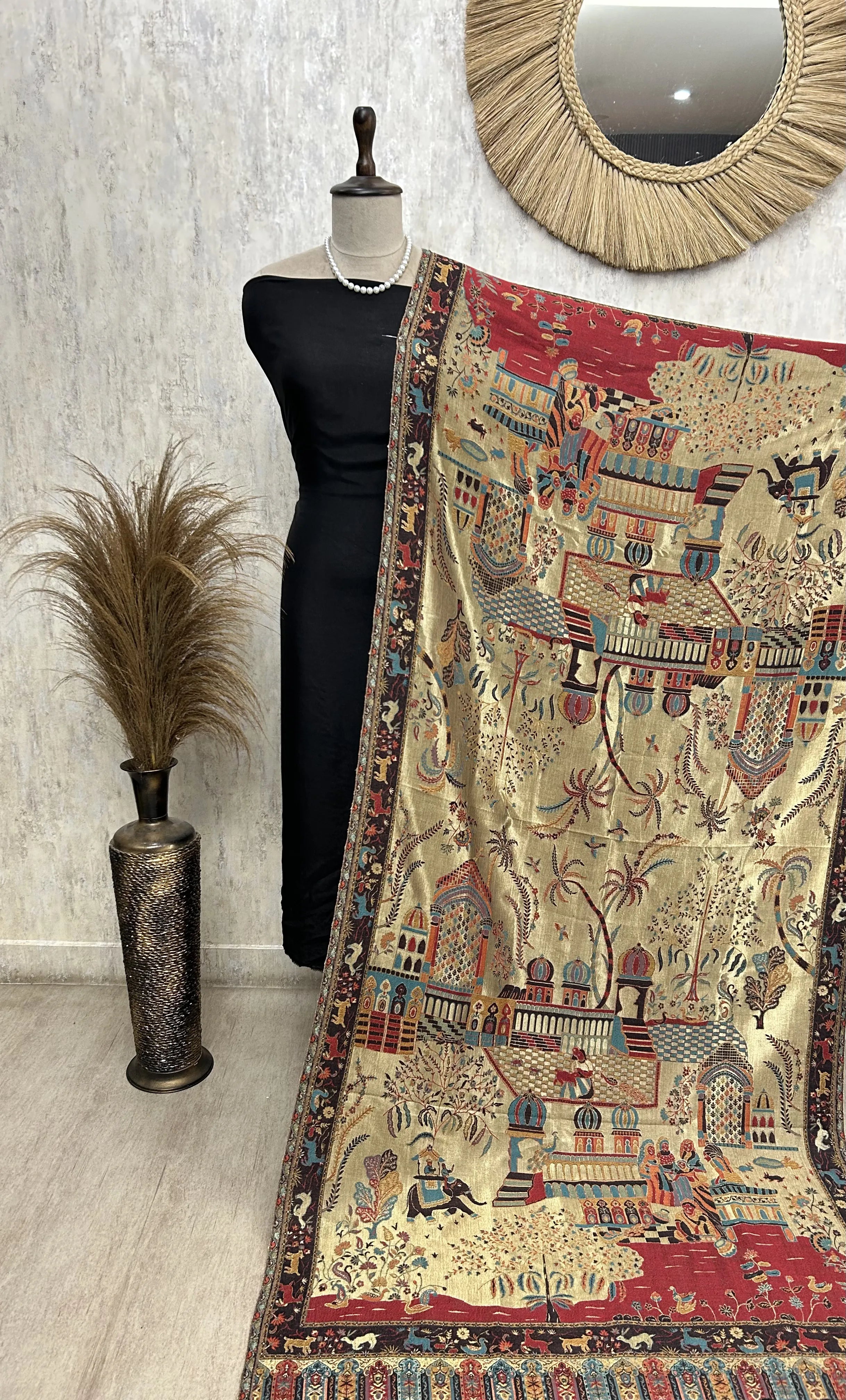 Reversible Semi Pashmina Unisex Shawls With Curated Box Packaging