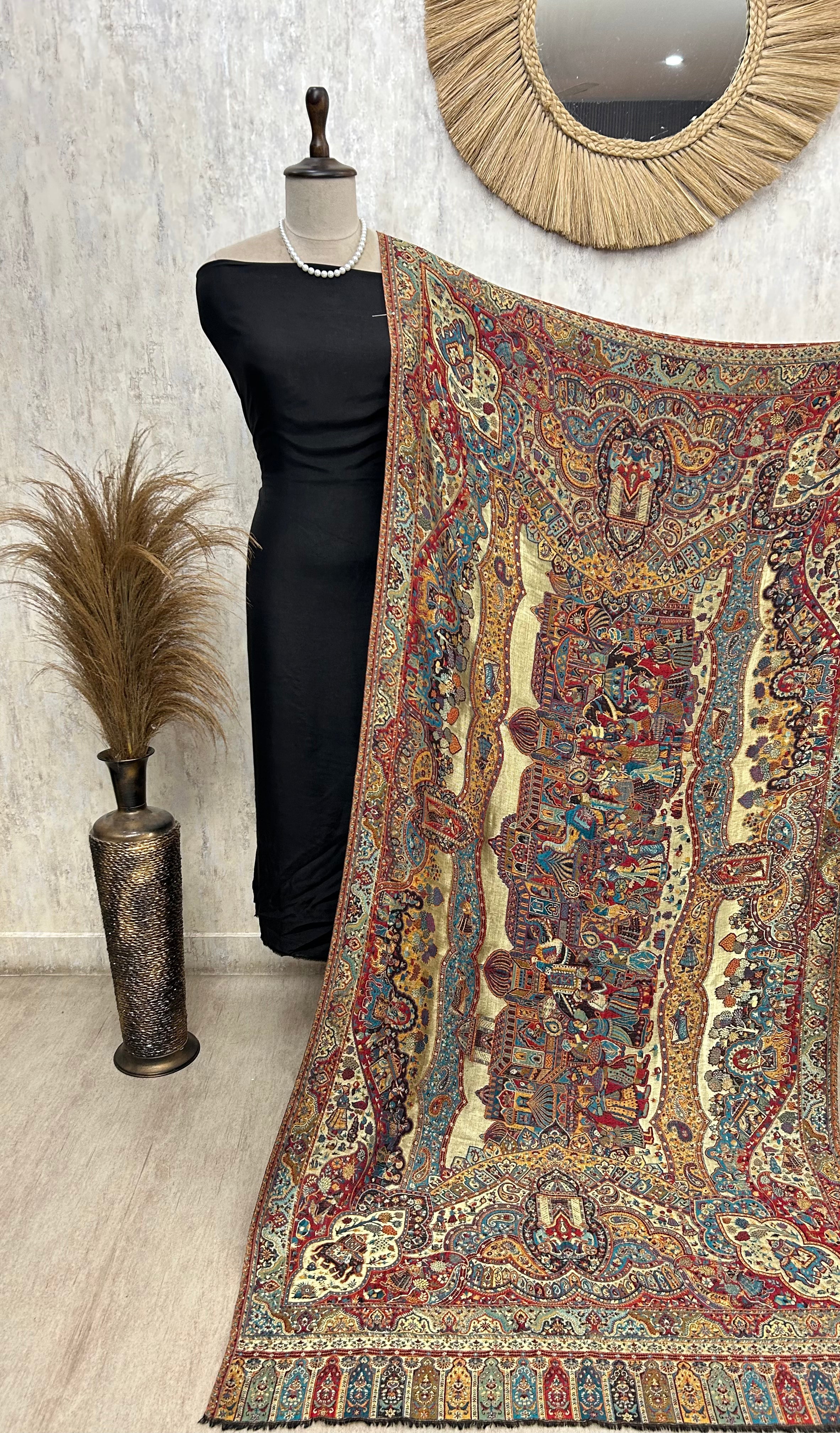 Reversible Semi Pashmina Unisex Shawls With Curated Box Packaging
