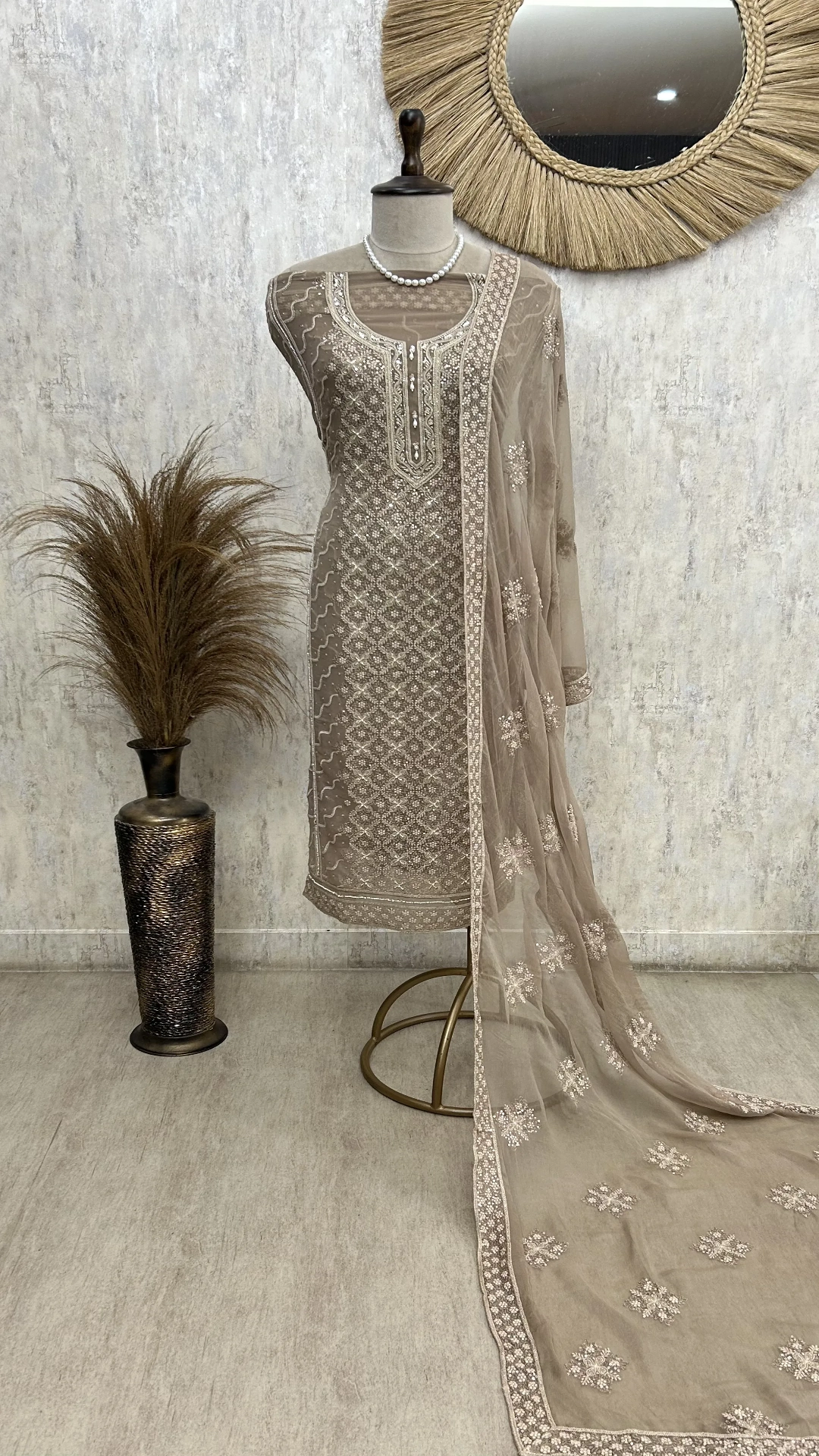 Pastel Embroidered Grace Unstiched Suit