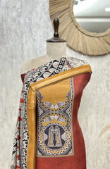 Temple Artistry Maheshwari Unstitched Suit