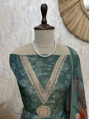 Tissue Silk Unstitched Suit Set